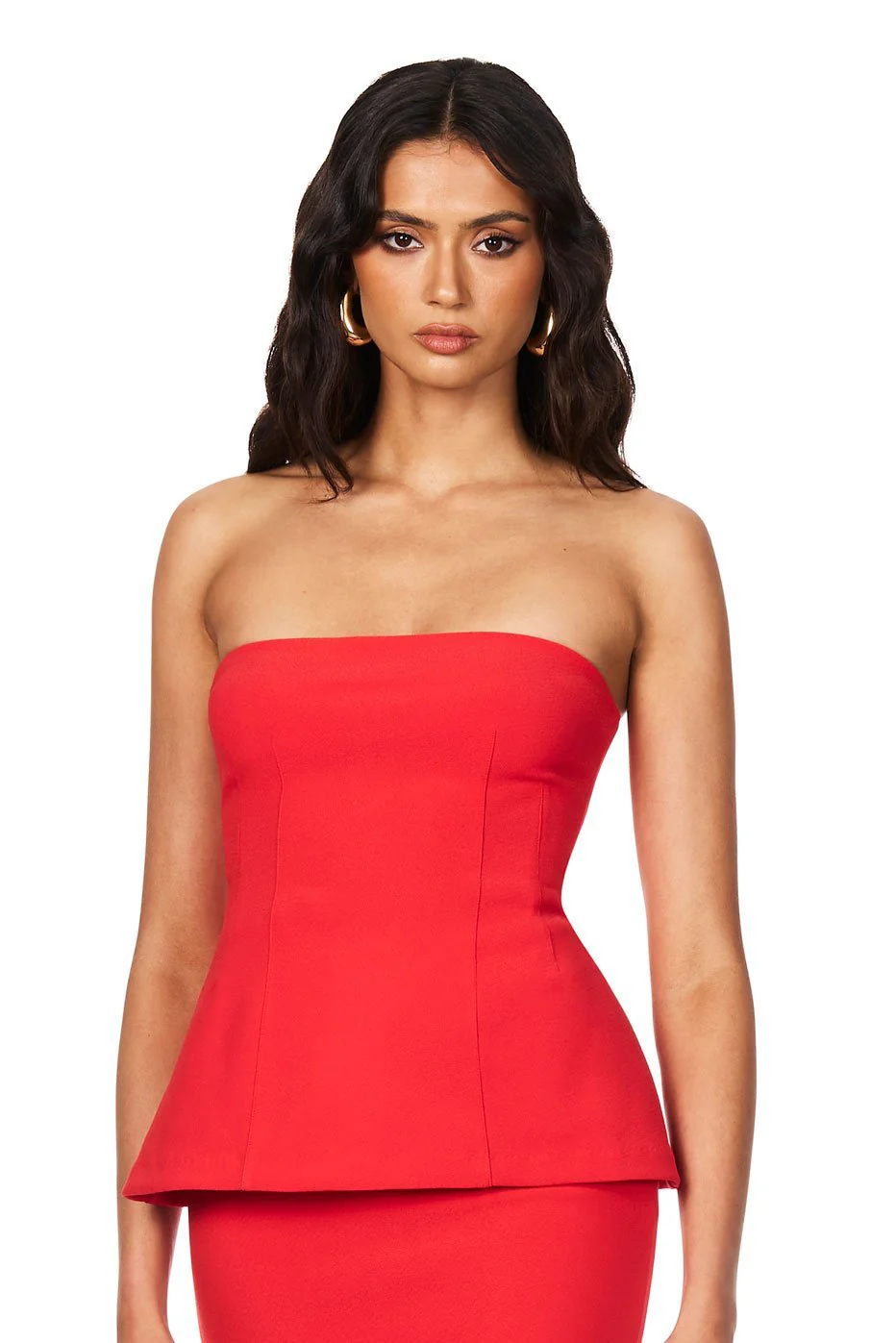 Nookie Caroline Strapless Top - Red - Image 4