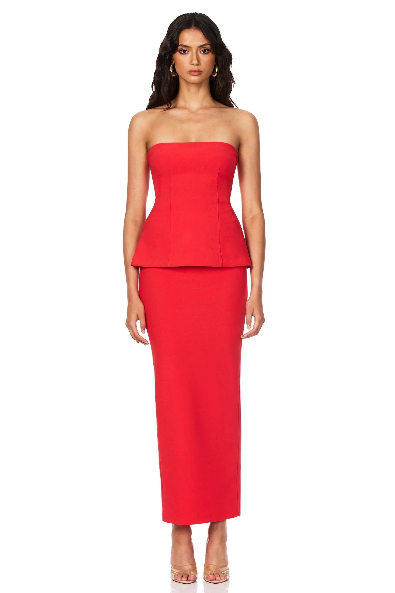 Nookie Caroline Strapless Top - Red - Image 5