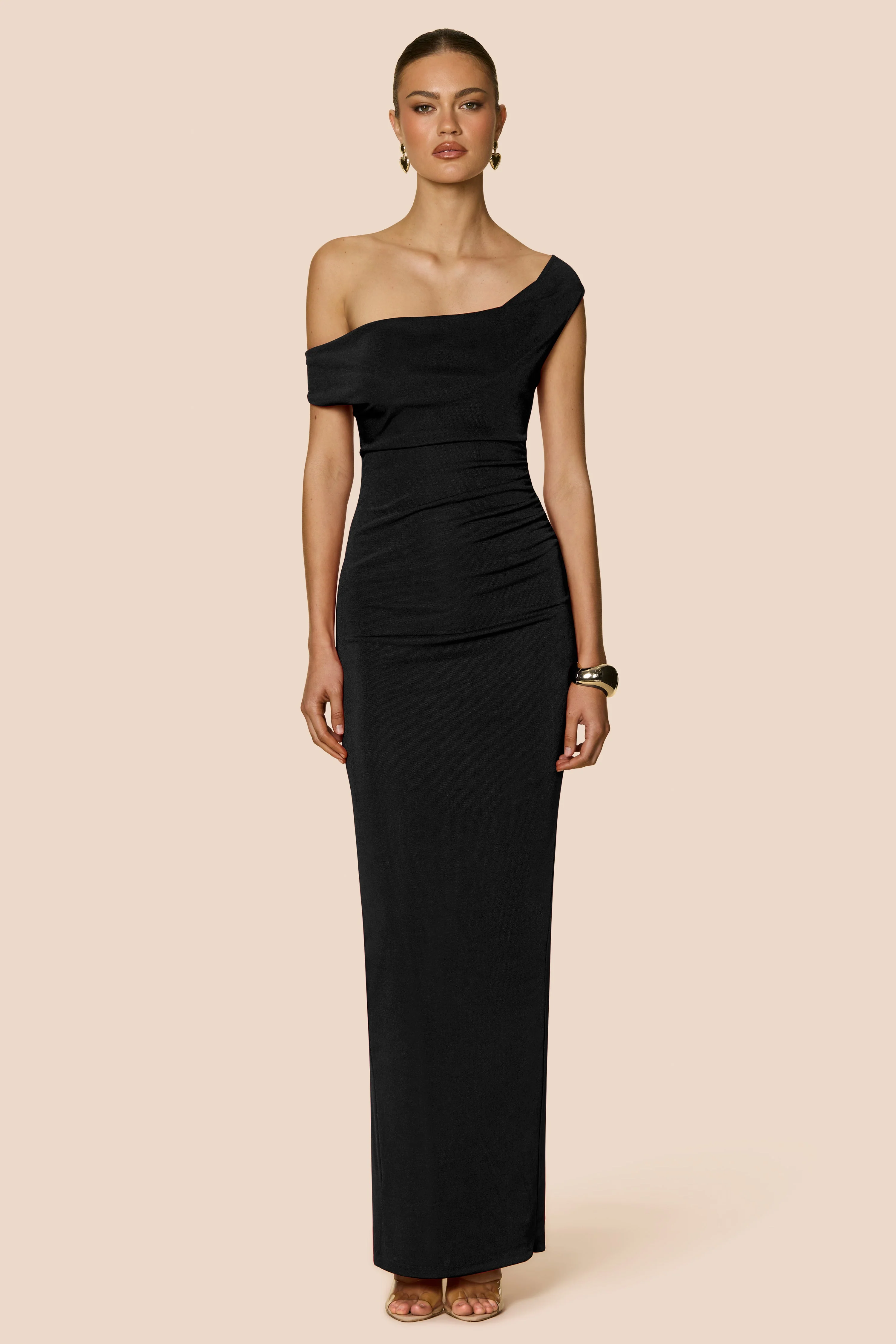 Nookie Crush Drape Maxi Dress - Black - Image 3
