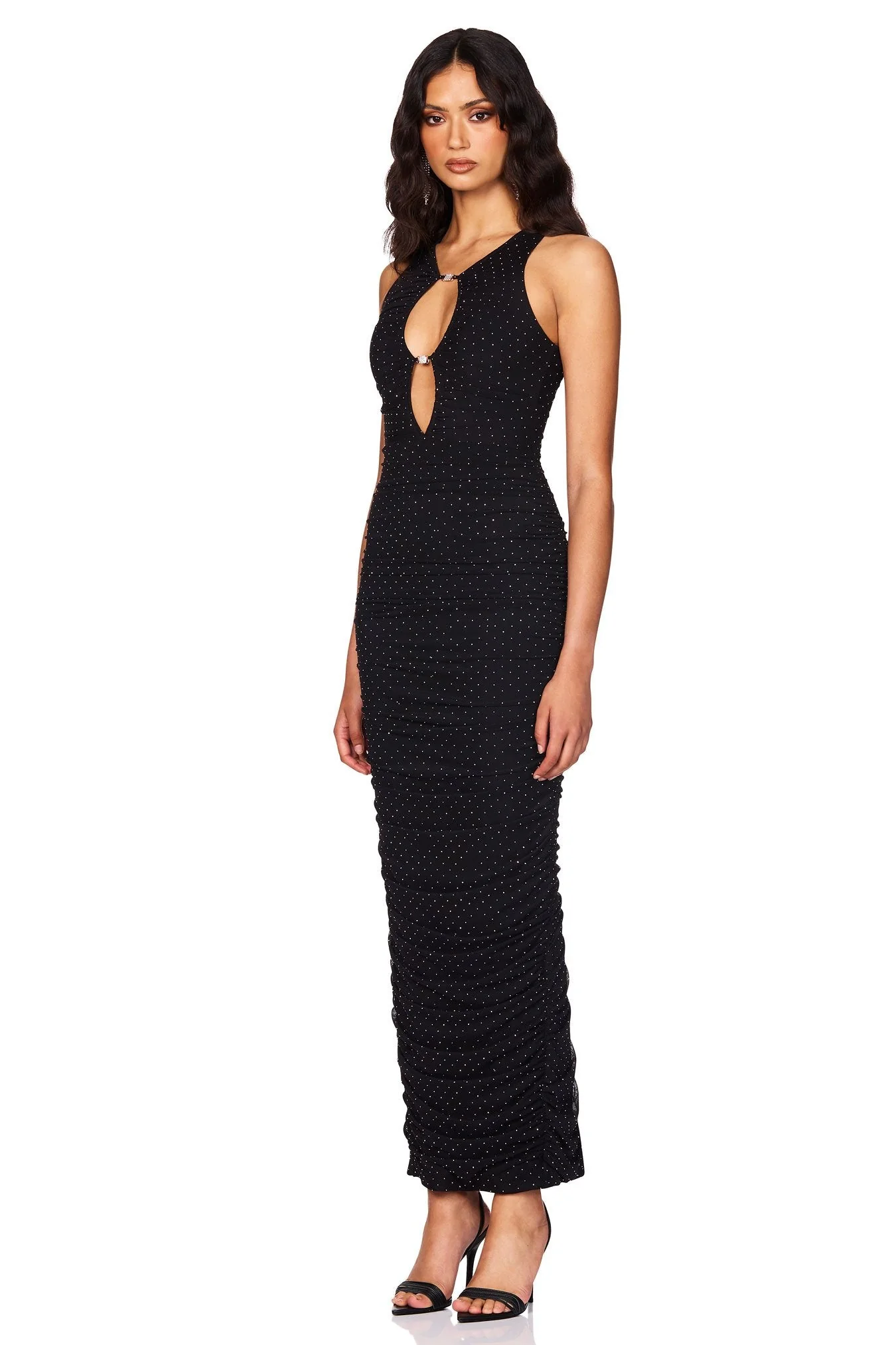 Nookie Crystal Halter Maxi Dress - Black - Image 4