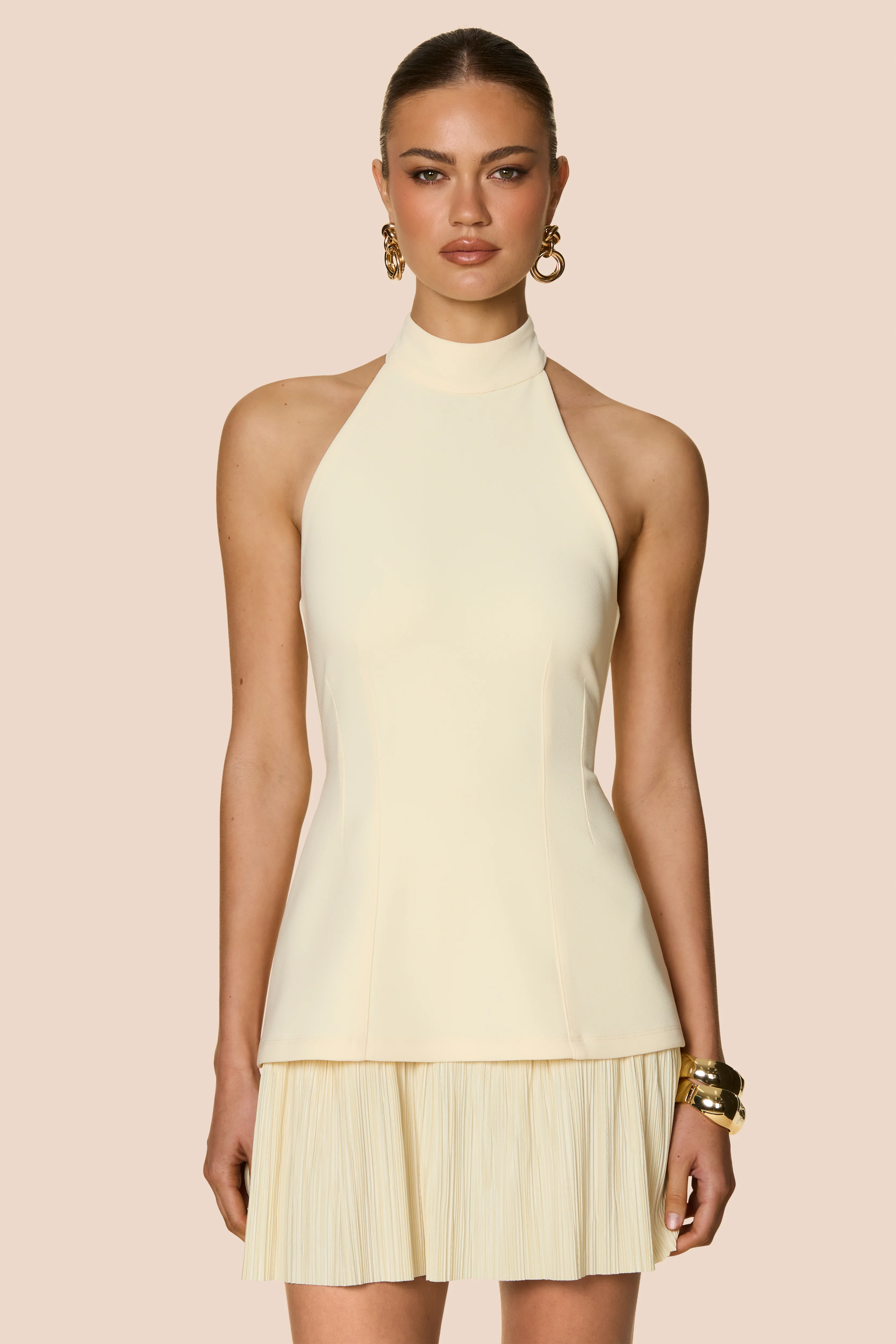 Nookie Darling Mini Dress - Lemon - Image 4