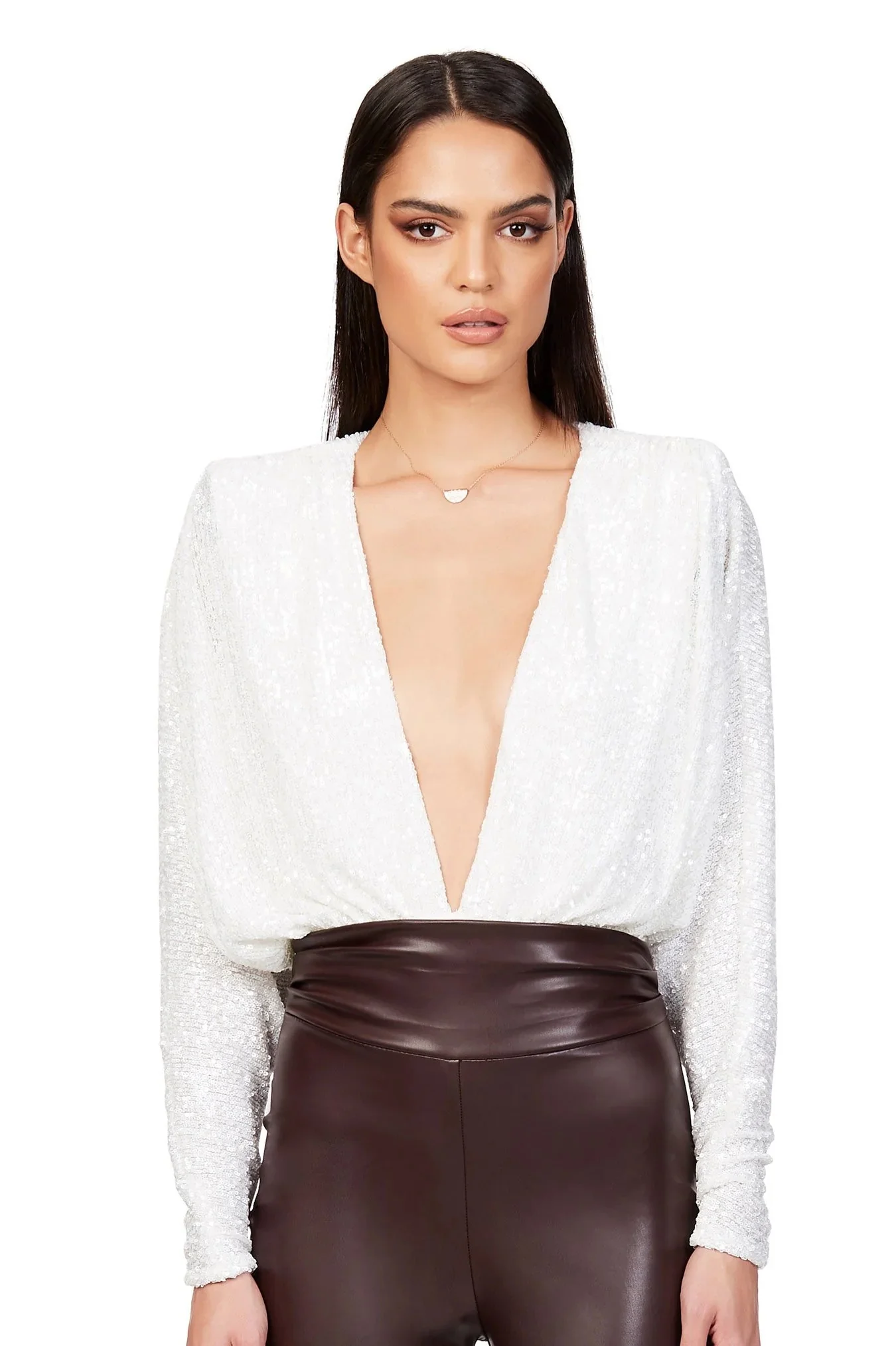 Nookie Dasha Plunge Bodysuit - Ivory - Image 4
