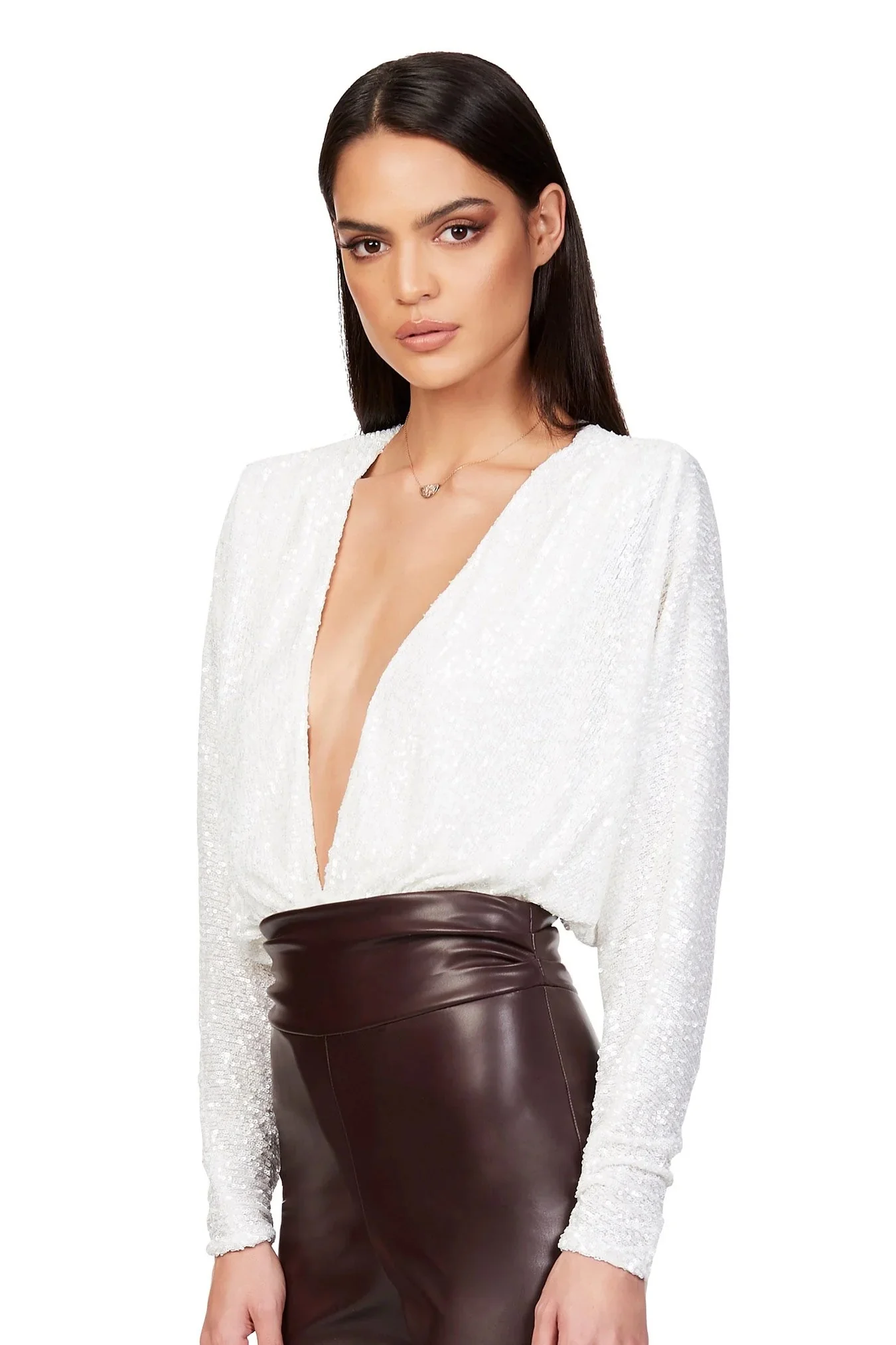 Nookie Dasha Plunge Bodysuit - Ivory - Image 5