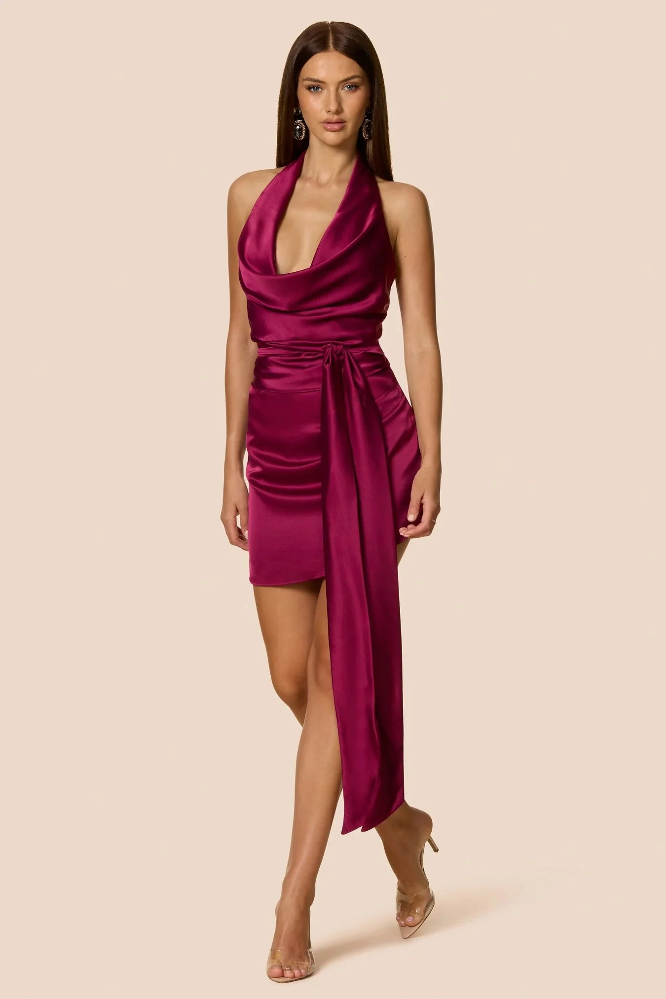 Nookie Demi Halter Top - Rose - Image 4