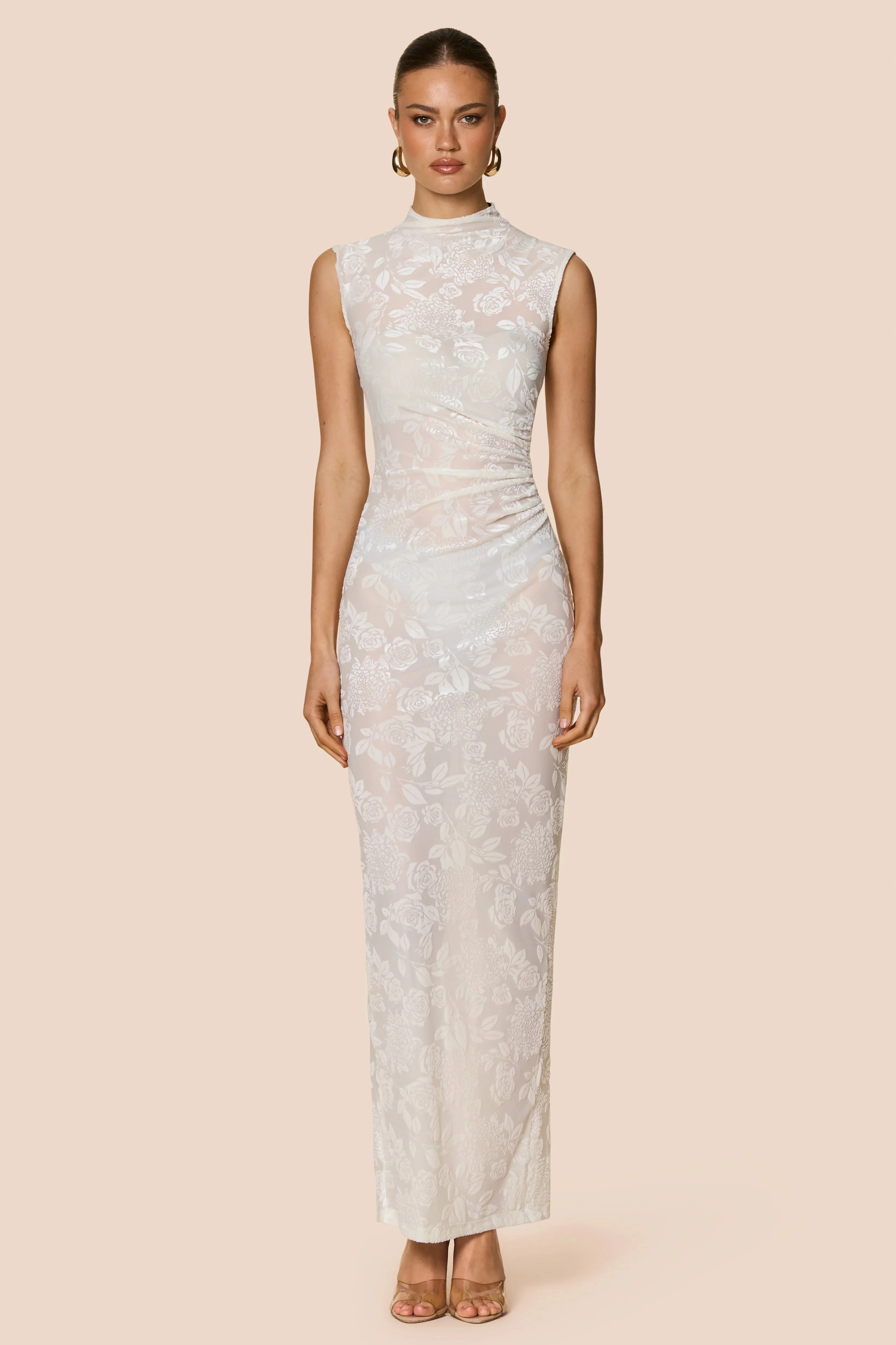 Nookie Devore Maxi Dress - White