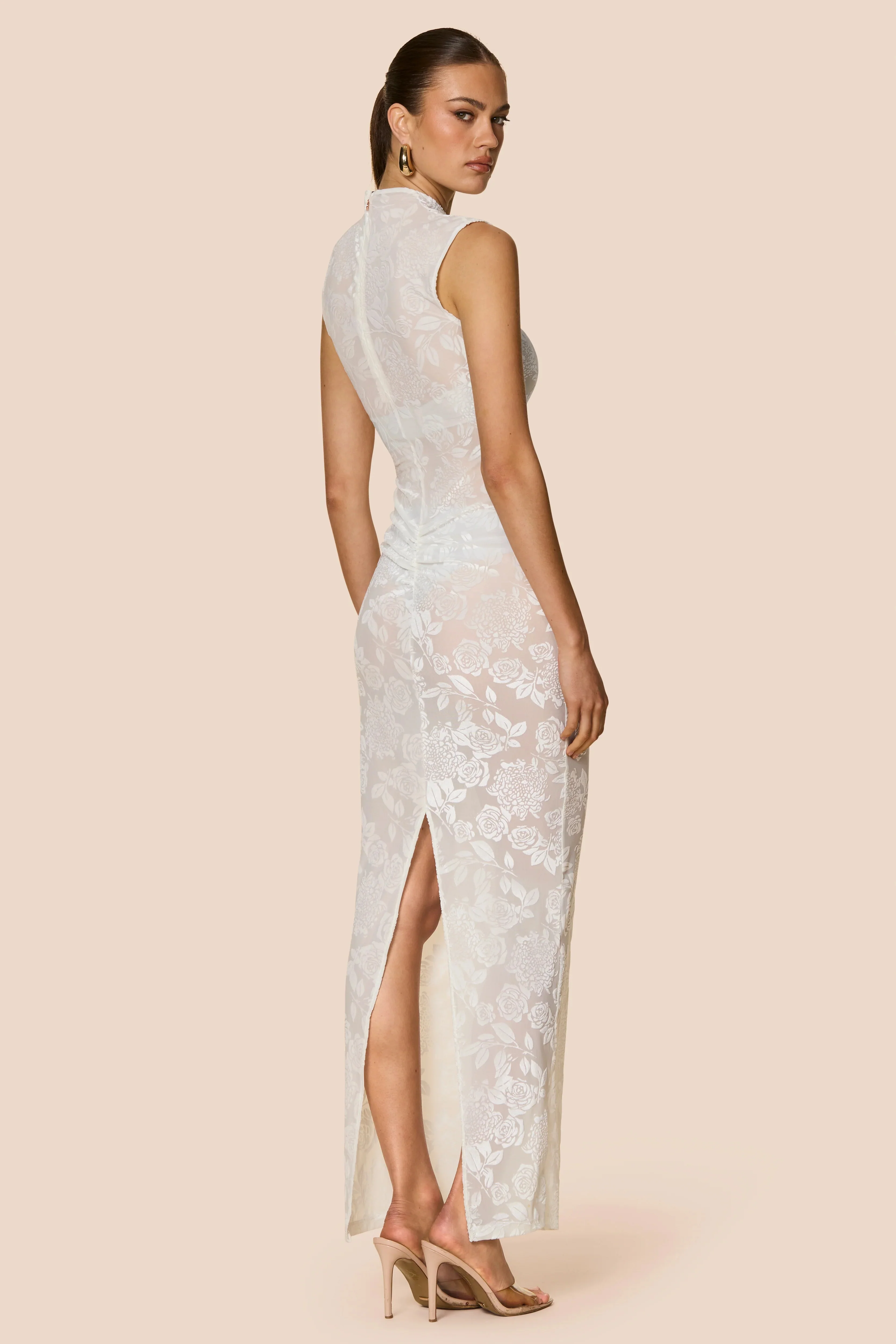 Nookie Devore Maxi Dress - White - Image 2