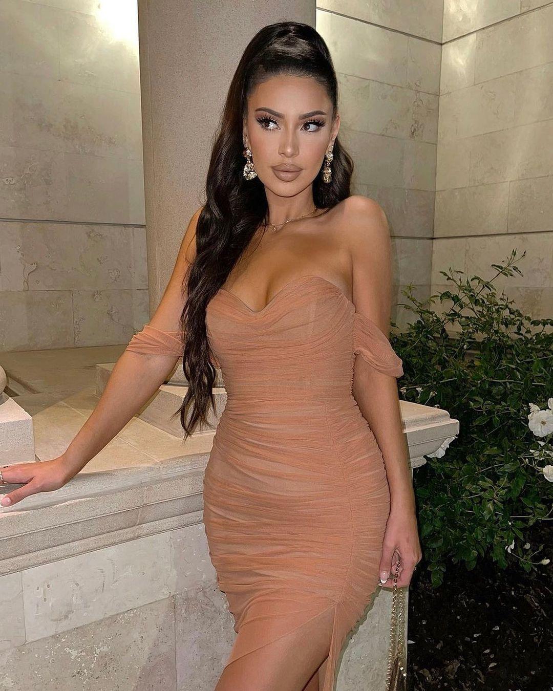 Nookie Dita Mesh Gown - Tan/Nude - Image 2