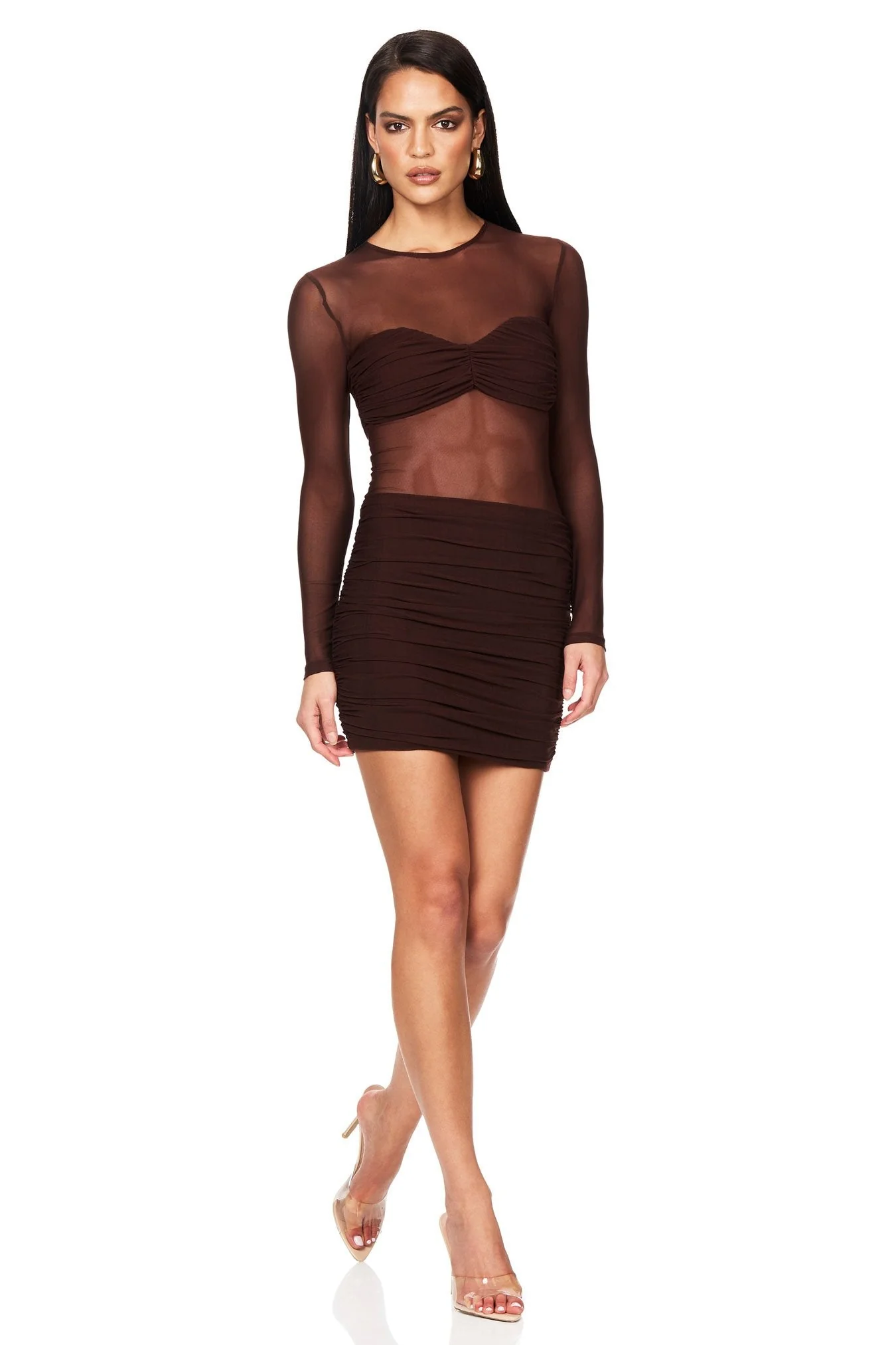 Nookie Eclipse Mini Dress - Cocoa - Image 4