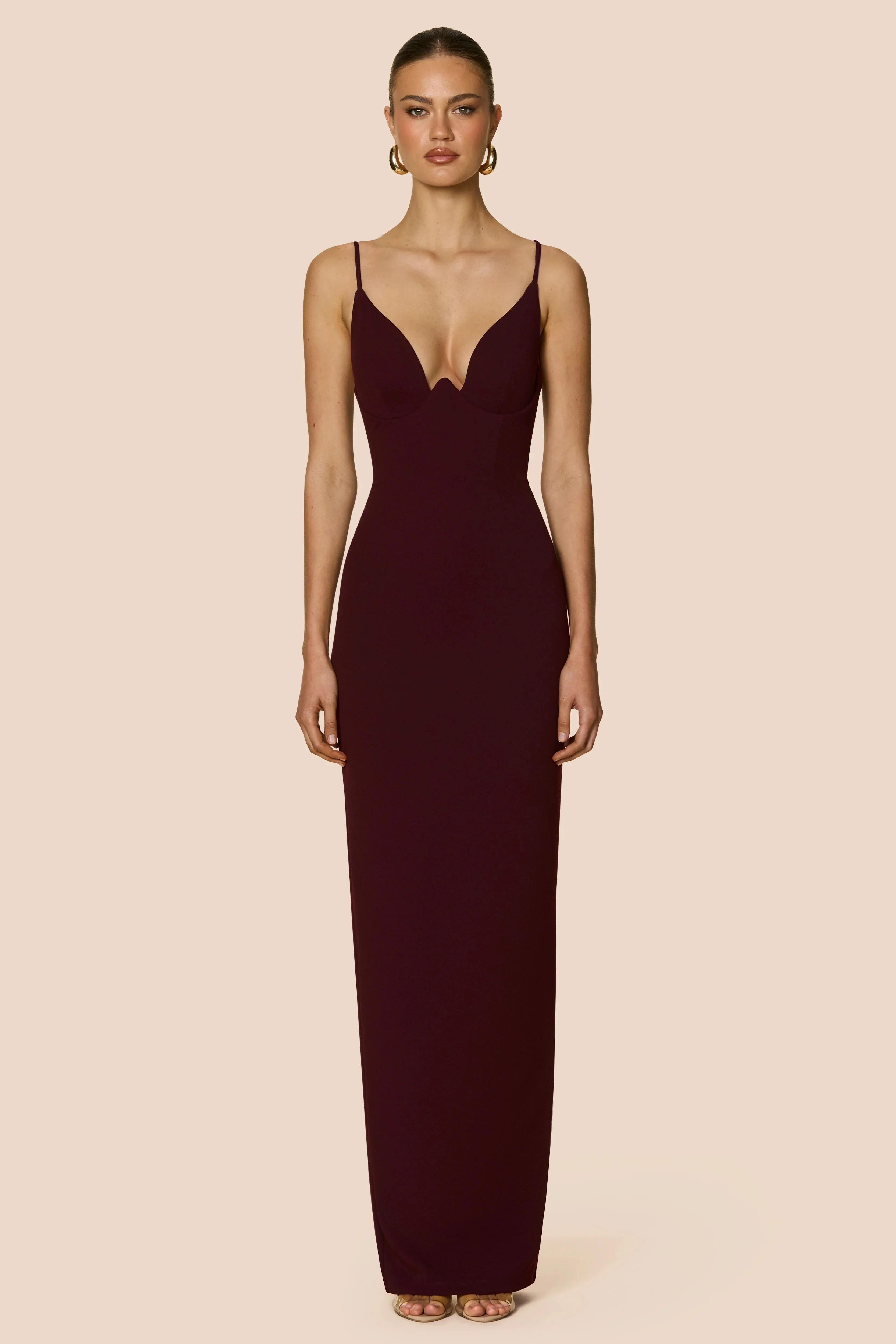Nookie Elle Gown - Wine - Image 2