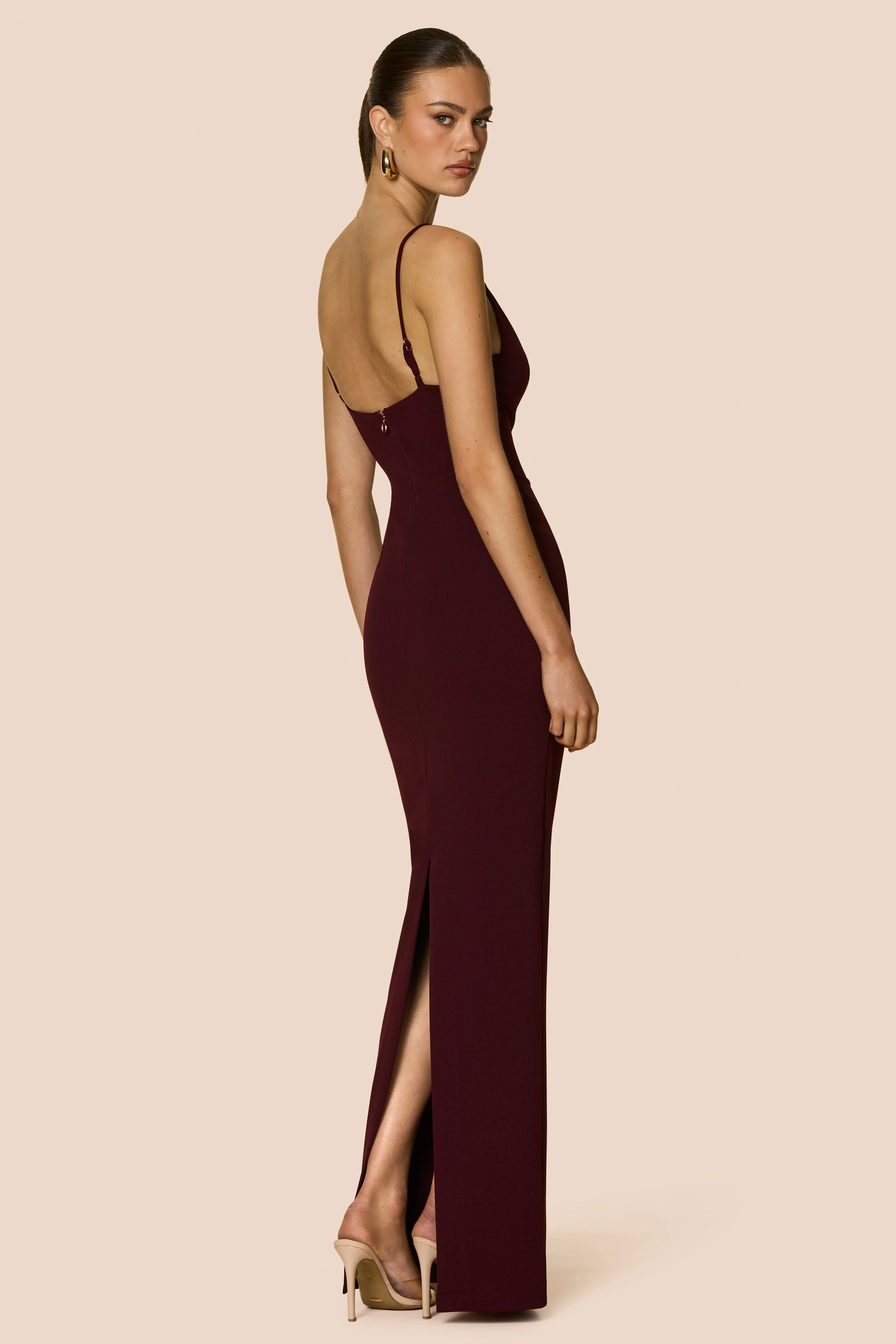 Nookie Elle Gown - Wine - Image 3