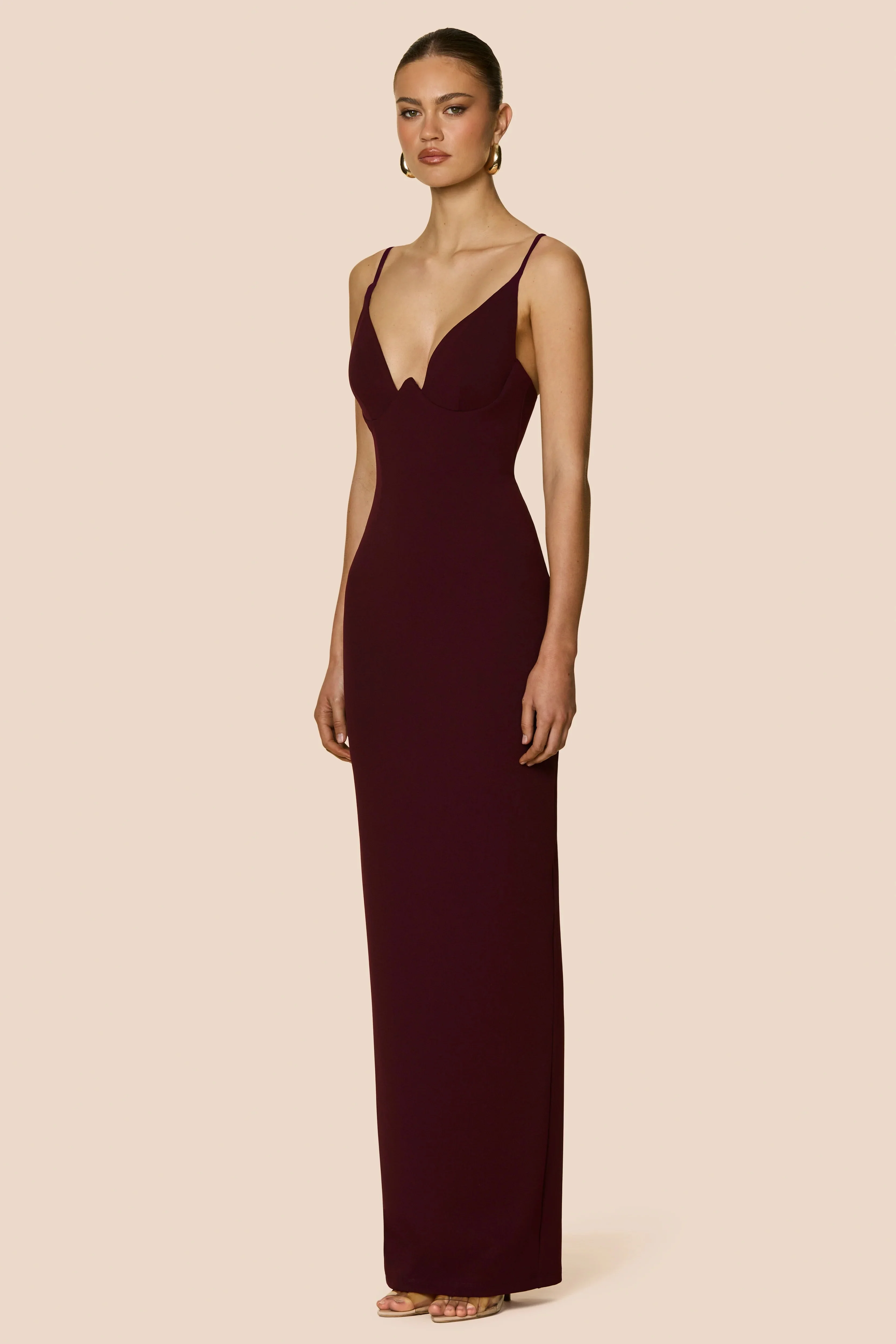 Nookie Elle Gown - Wine - Image 4