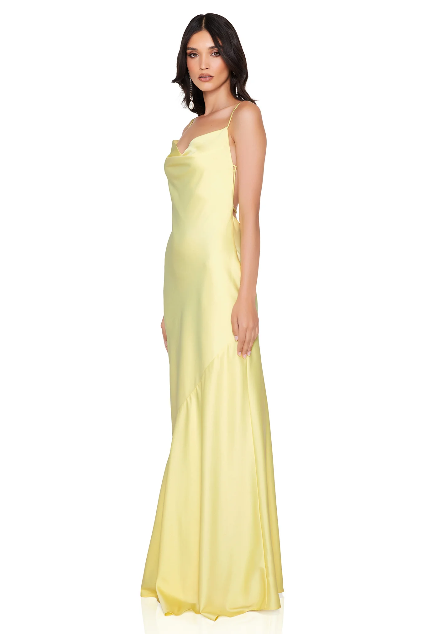Nookie Entice Drape Gown - Lemon - Image 3