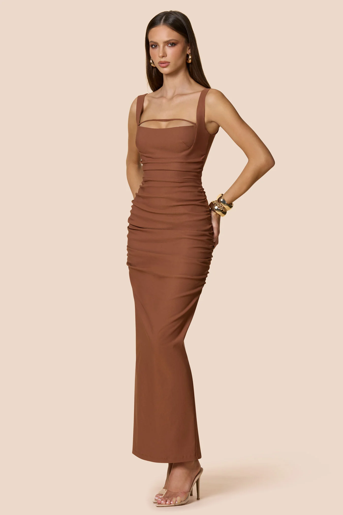 Nookie Eva Maxi Dress - Caramel - Image 3