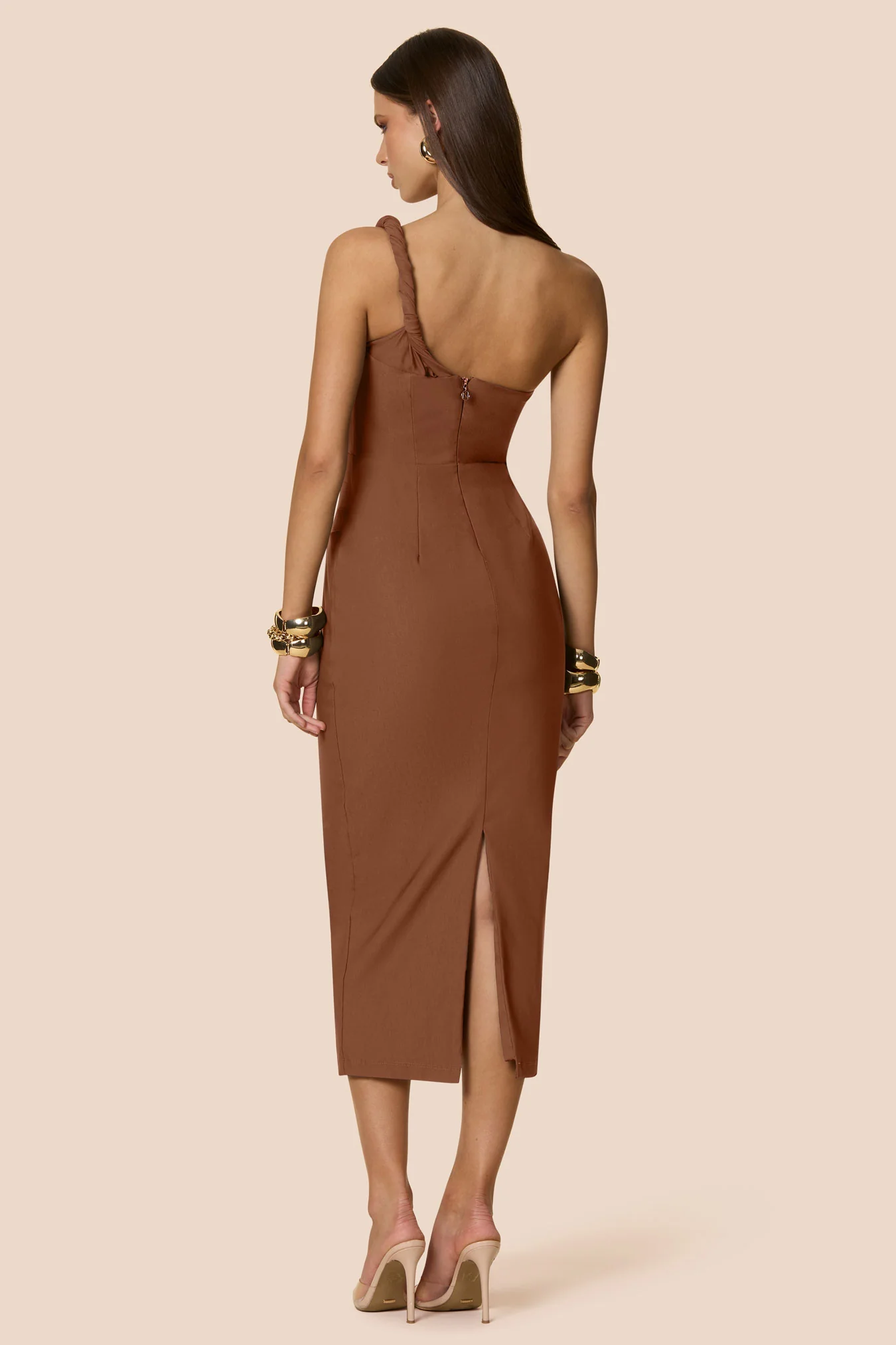 Nookie Eva Midi Dress - Caramel - Image 2