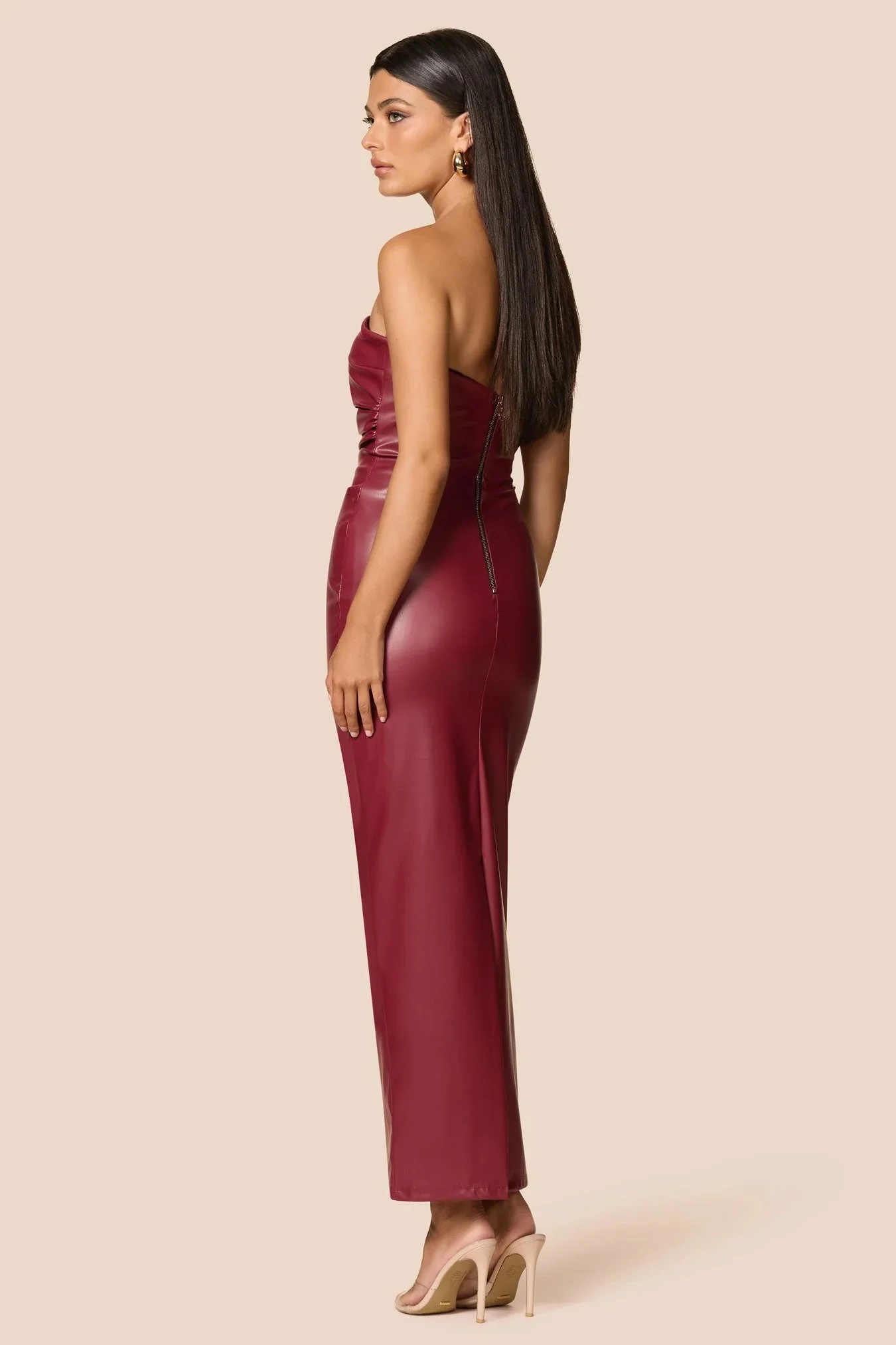 Nookie Evoke Maxi Dress - Wine - Image 2