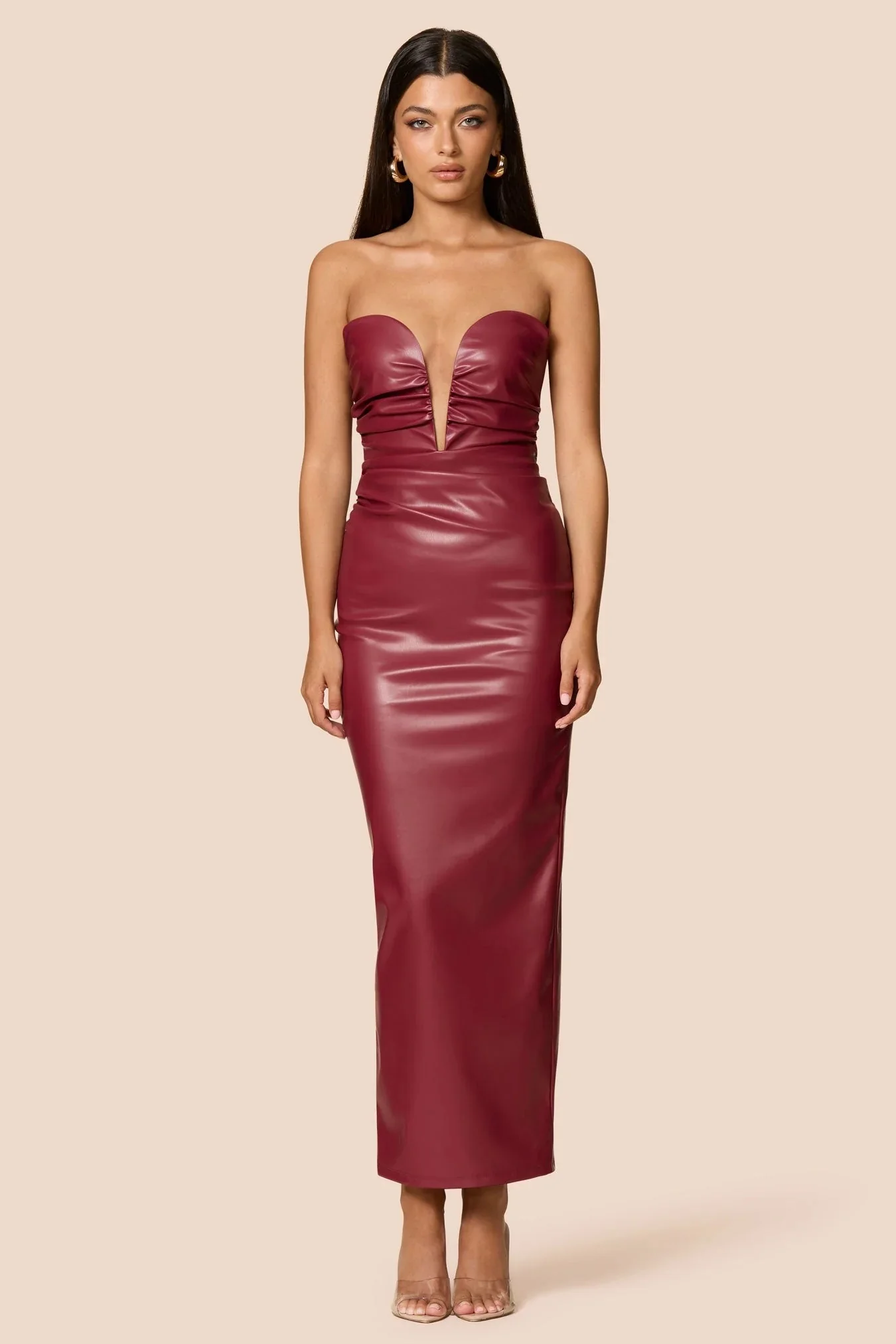 Nookie Evoke Maxi Dress - Wine - Image 3