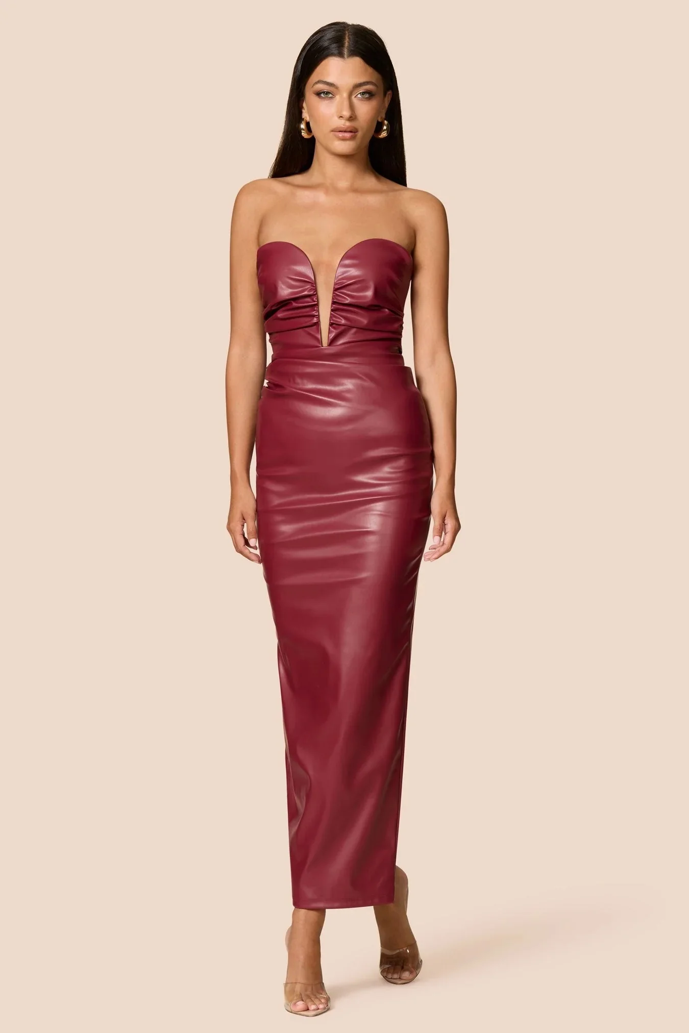 Nookie Evoke Maxi Dress - Wine - Image 4