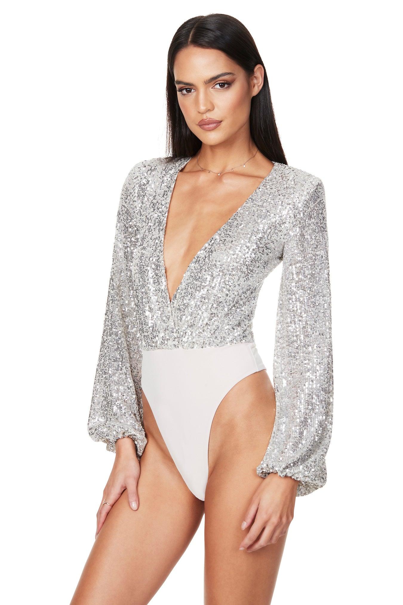 Nookie Gisele Bodysuit - Silver - Image 3
