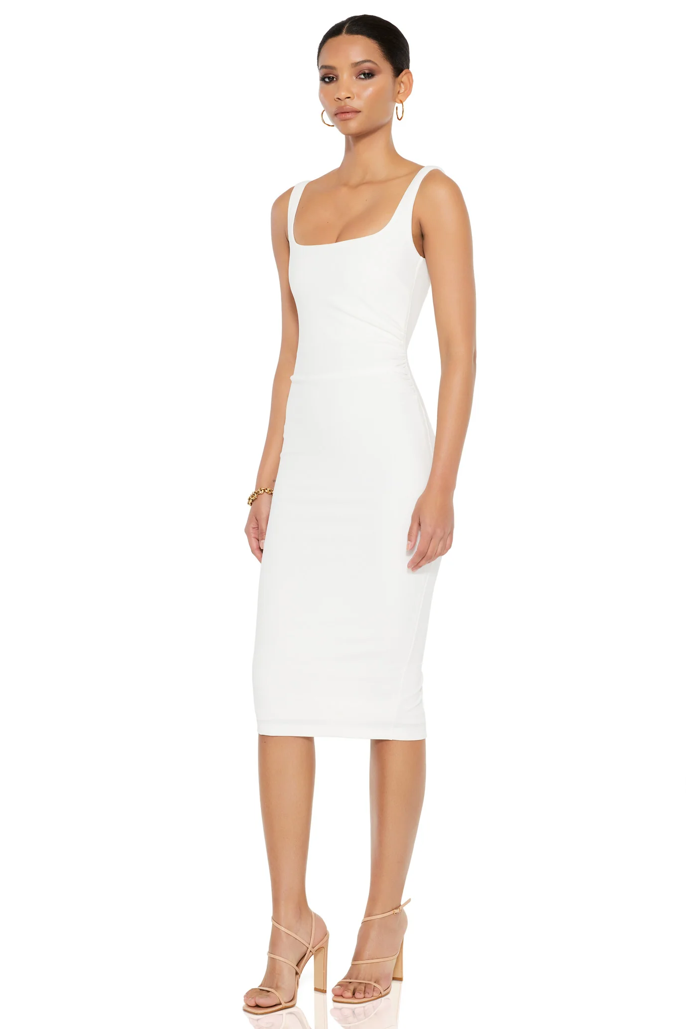 Nookie Glory Midi Dress - Ivory - Image 3
