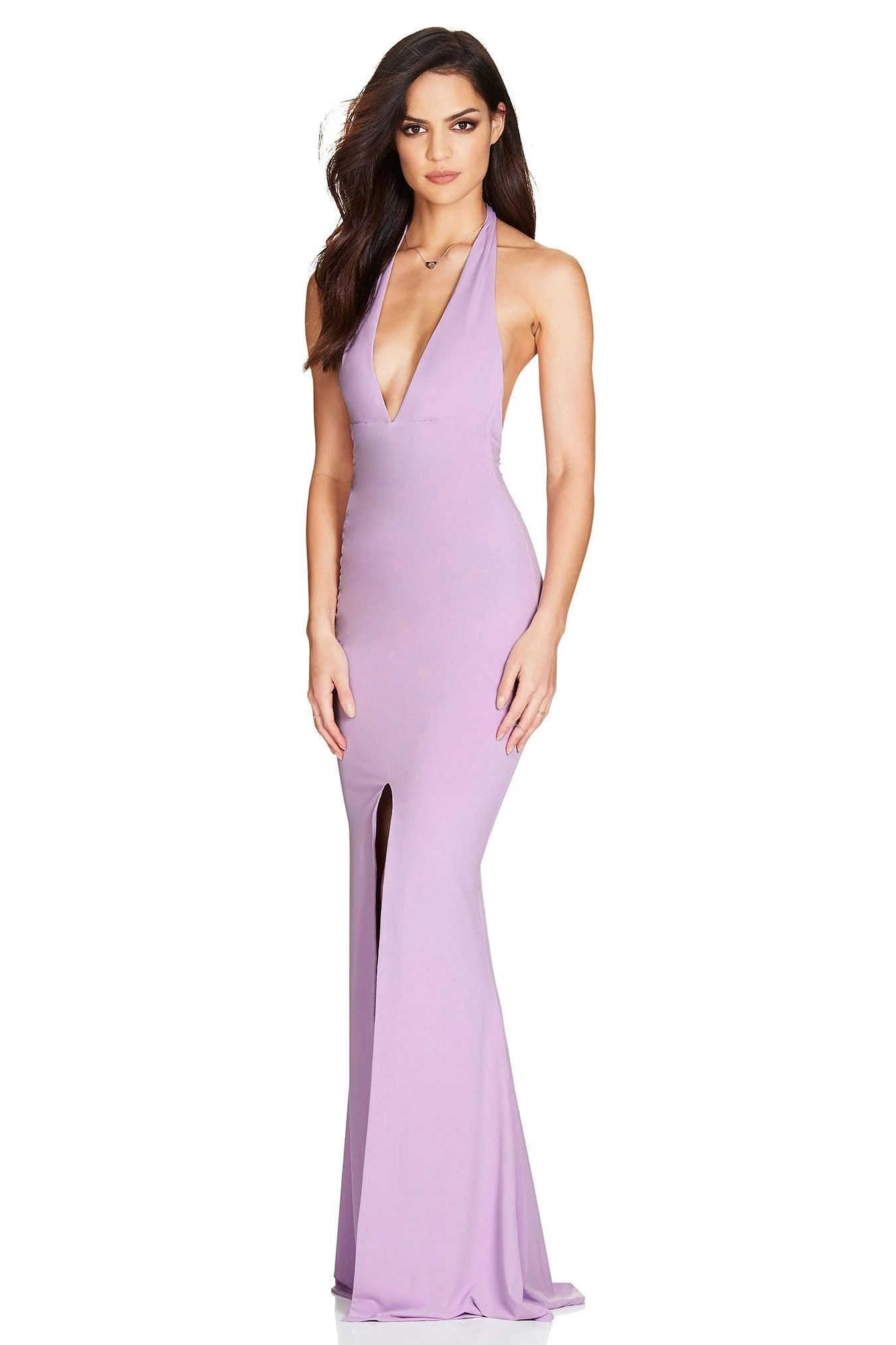 Nookie Illegal Halter Gown - Lilac - Image 2