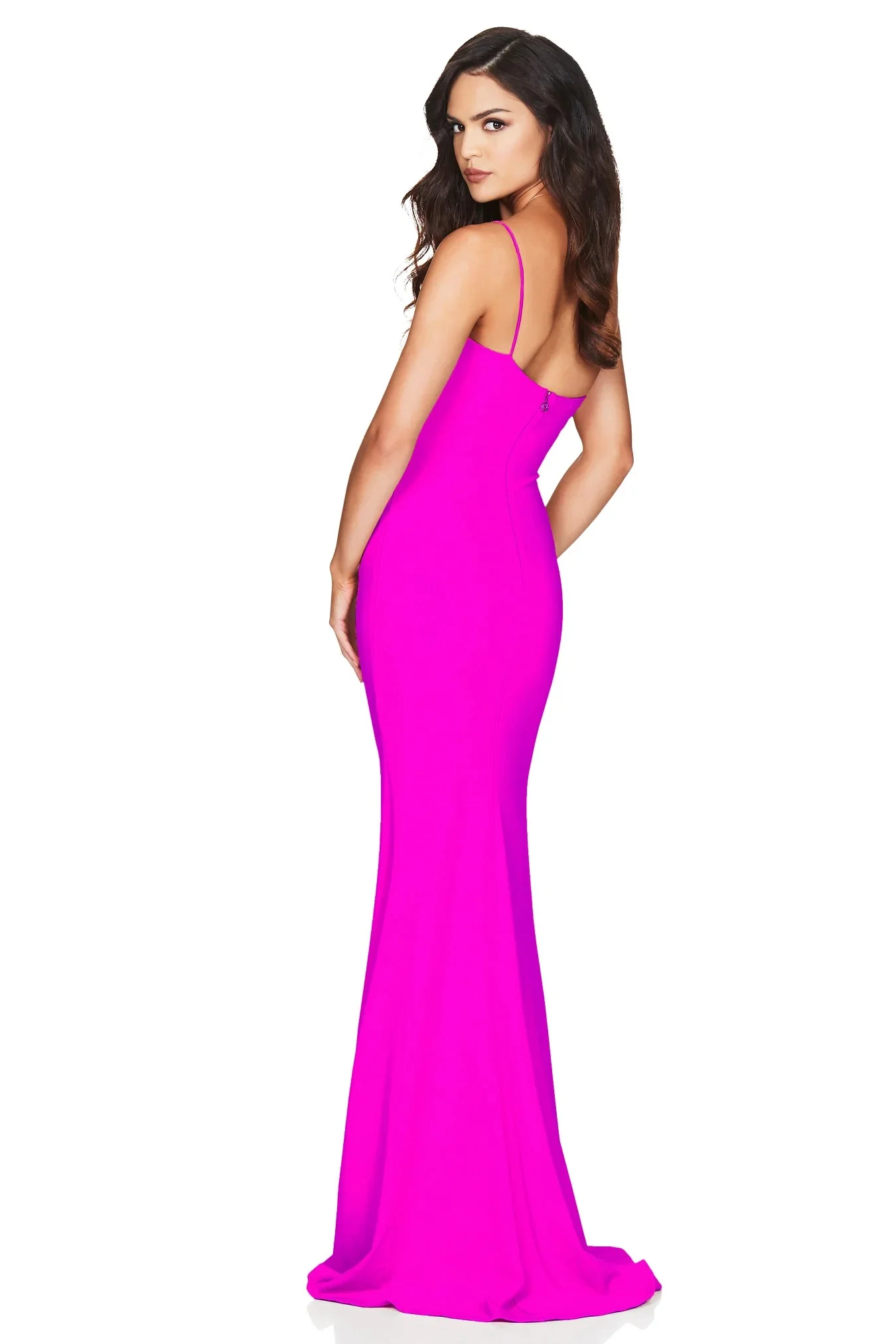 Nookie Jasmine One Shoulder Gown - Electric Pink - Image 2