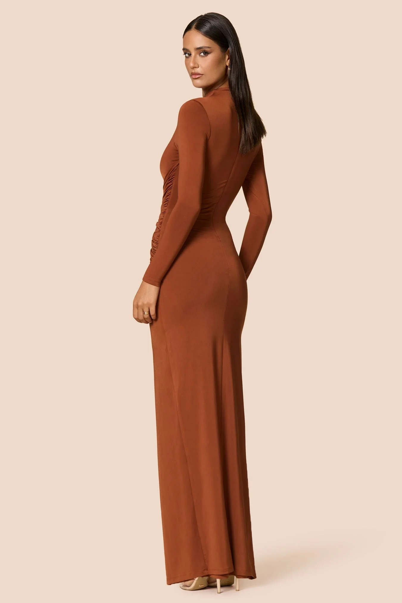 Nookie Kaia Long Sleeve Maxi Dress - Clay - Image 2