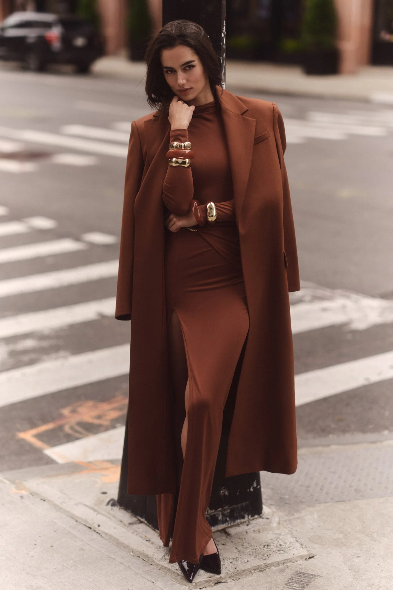 Nookie Kaia Long Sleeve Maxi Dress - Clay - Image 5