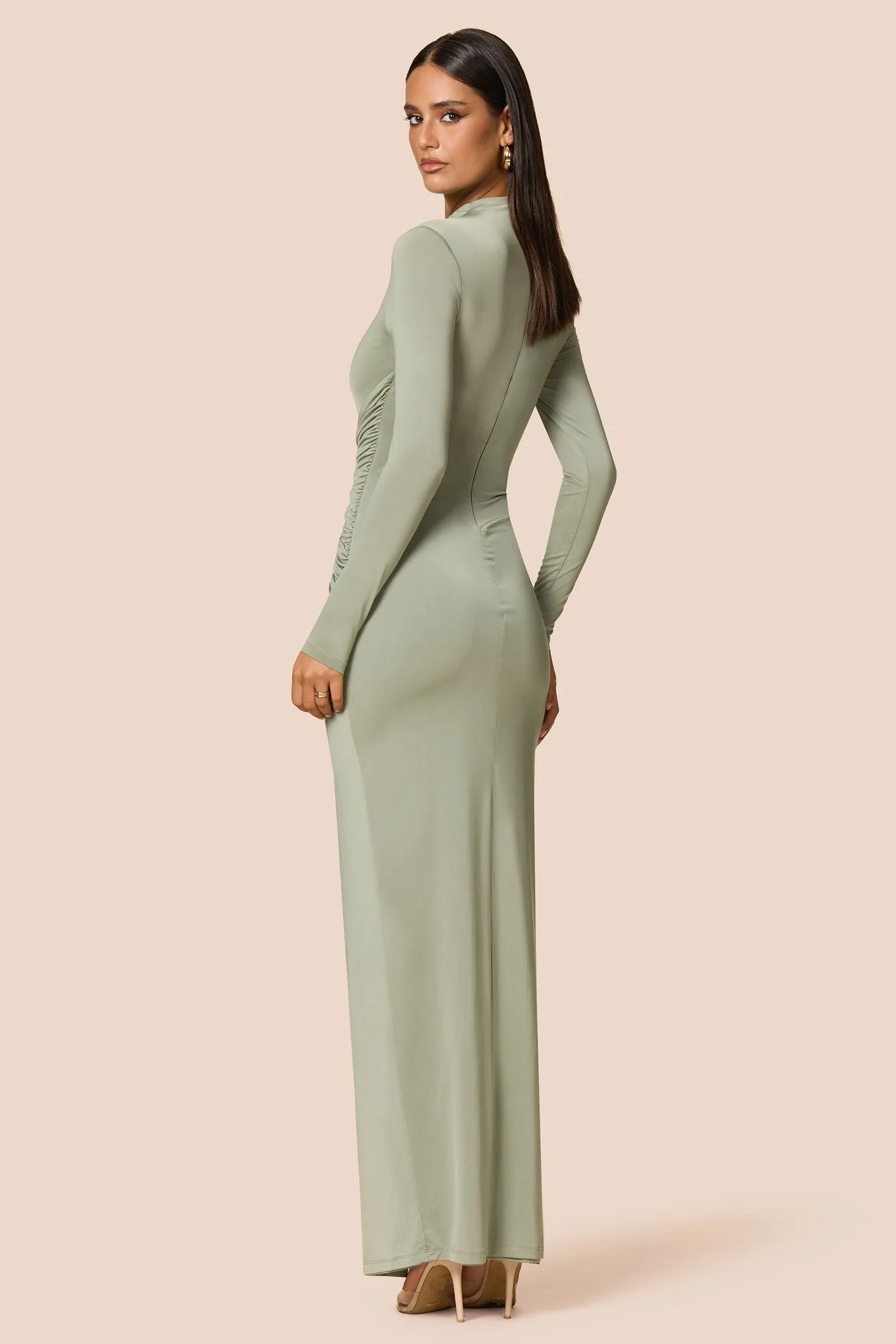 Nookie Kaia Long Sleeve Maxi Dress - Sage - Image 2