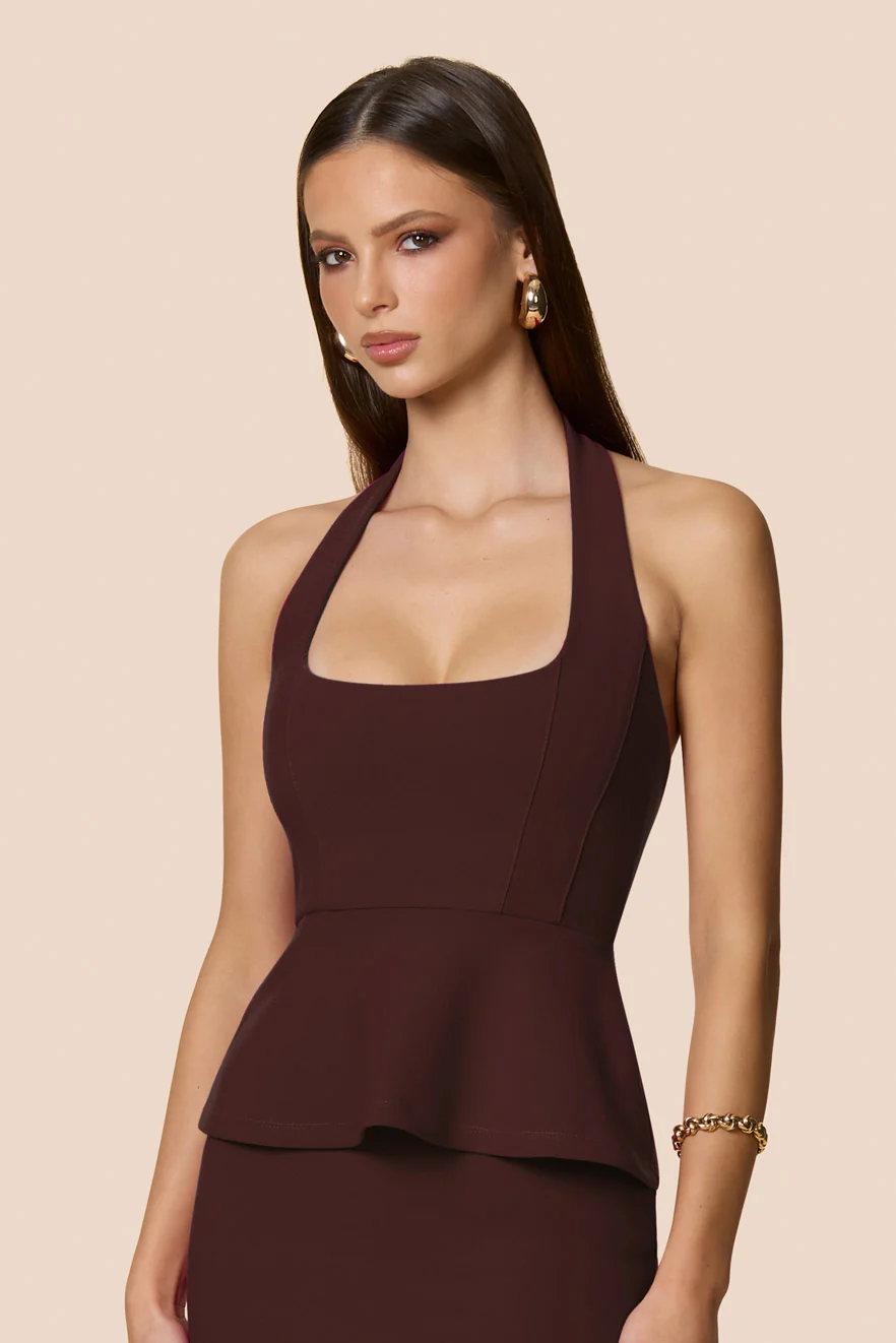 Nookie Kayla Halter Top - Cocoa - Image 3