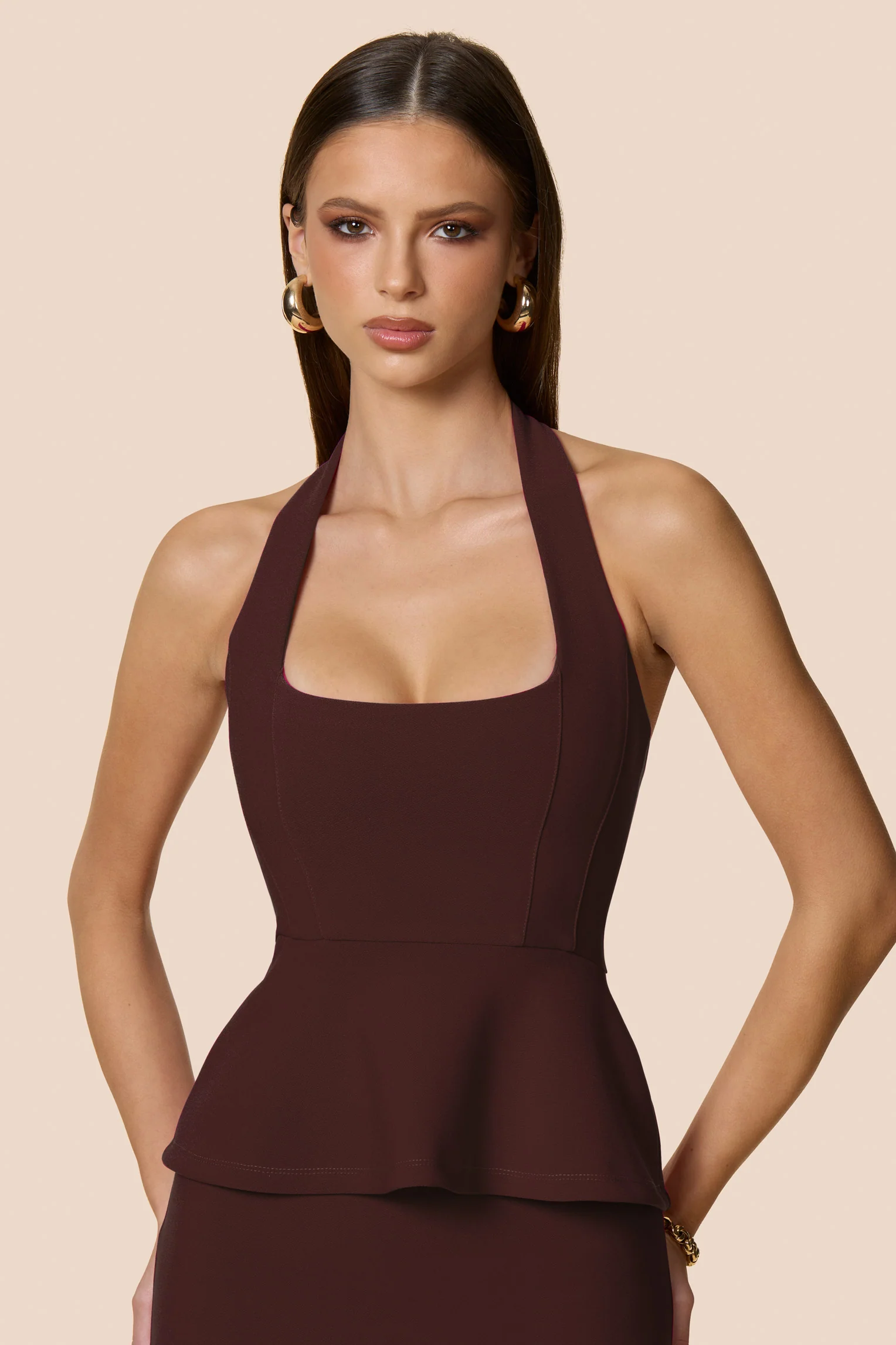 Nookie Kayla Halter Top - Cocoa - Image 4