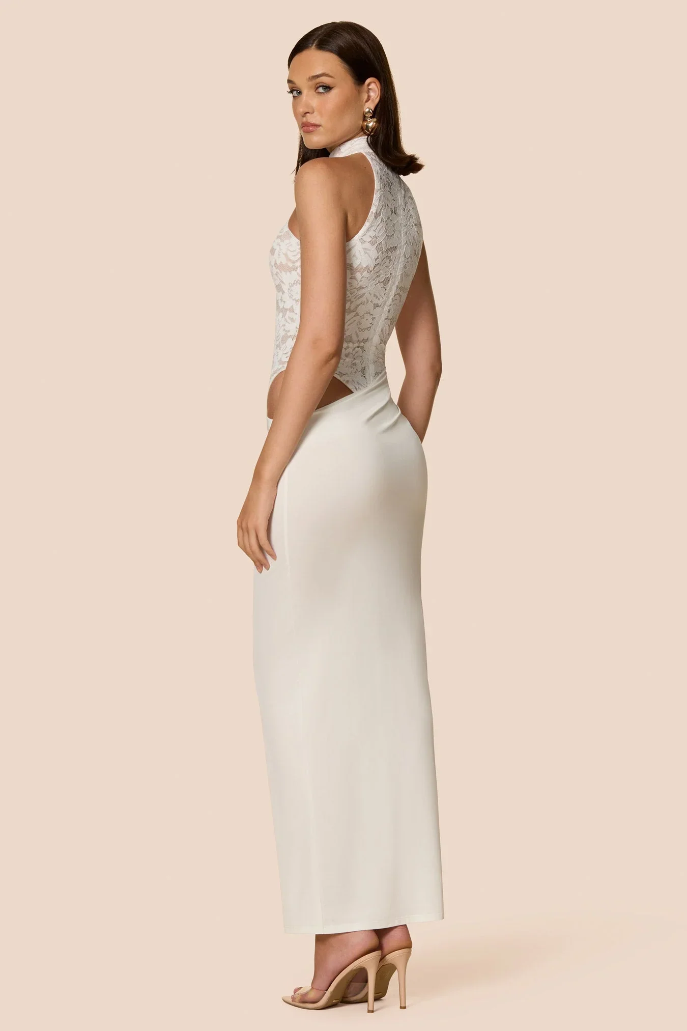 Nookie Lennox Bodysuit Maxi Dress - White - Image 2