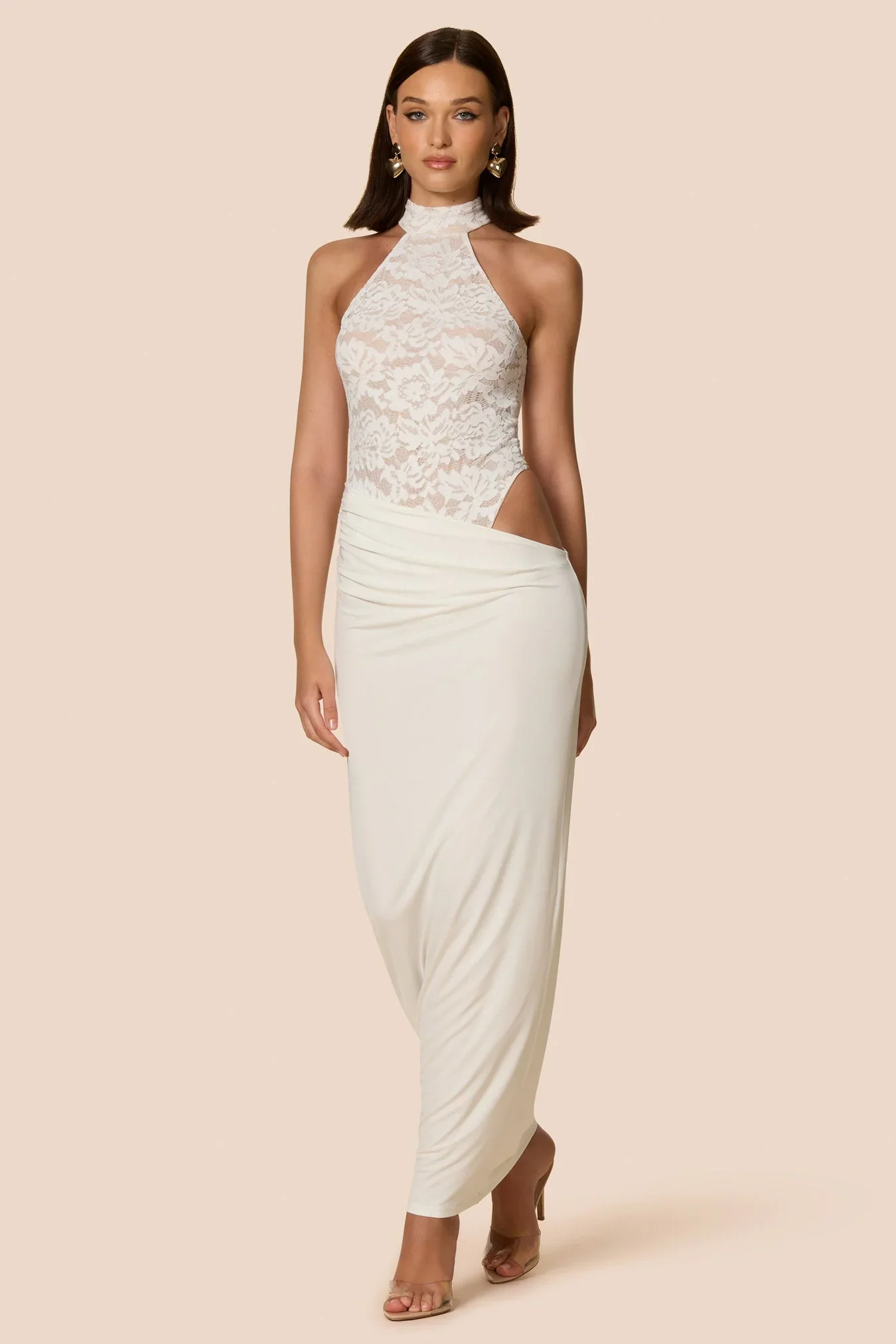 Nookie Lennox Bodysuit Maxi Dress - White - Image 4