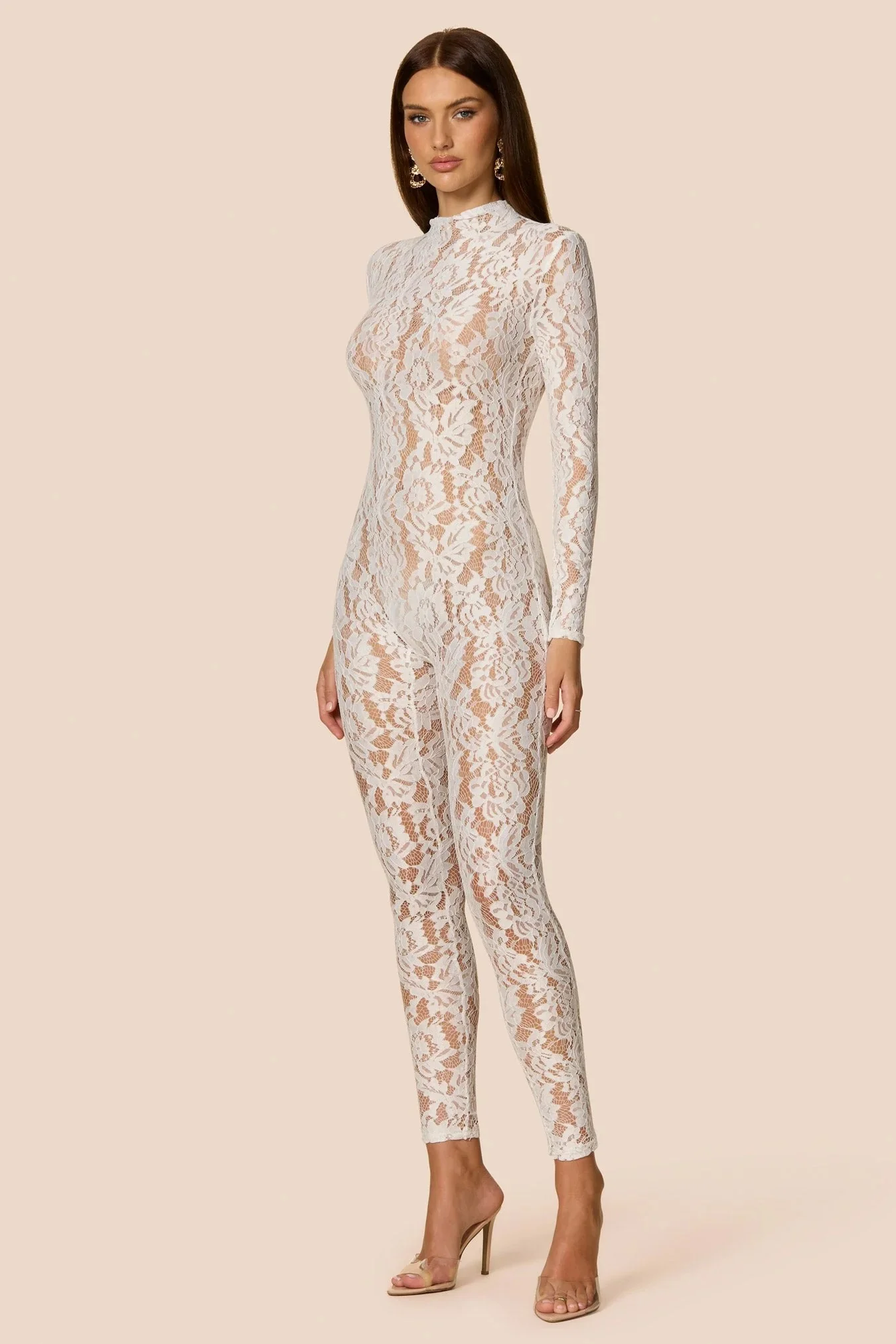 Nookie Lennox Catsuit - White - Image 3