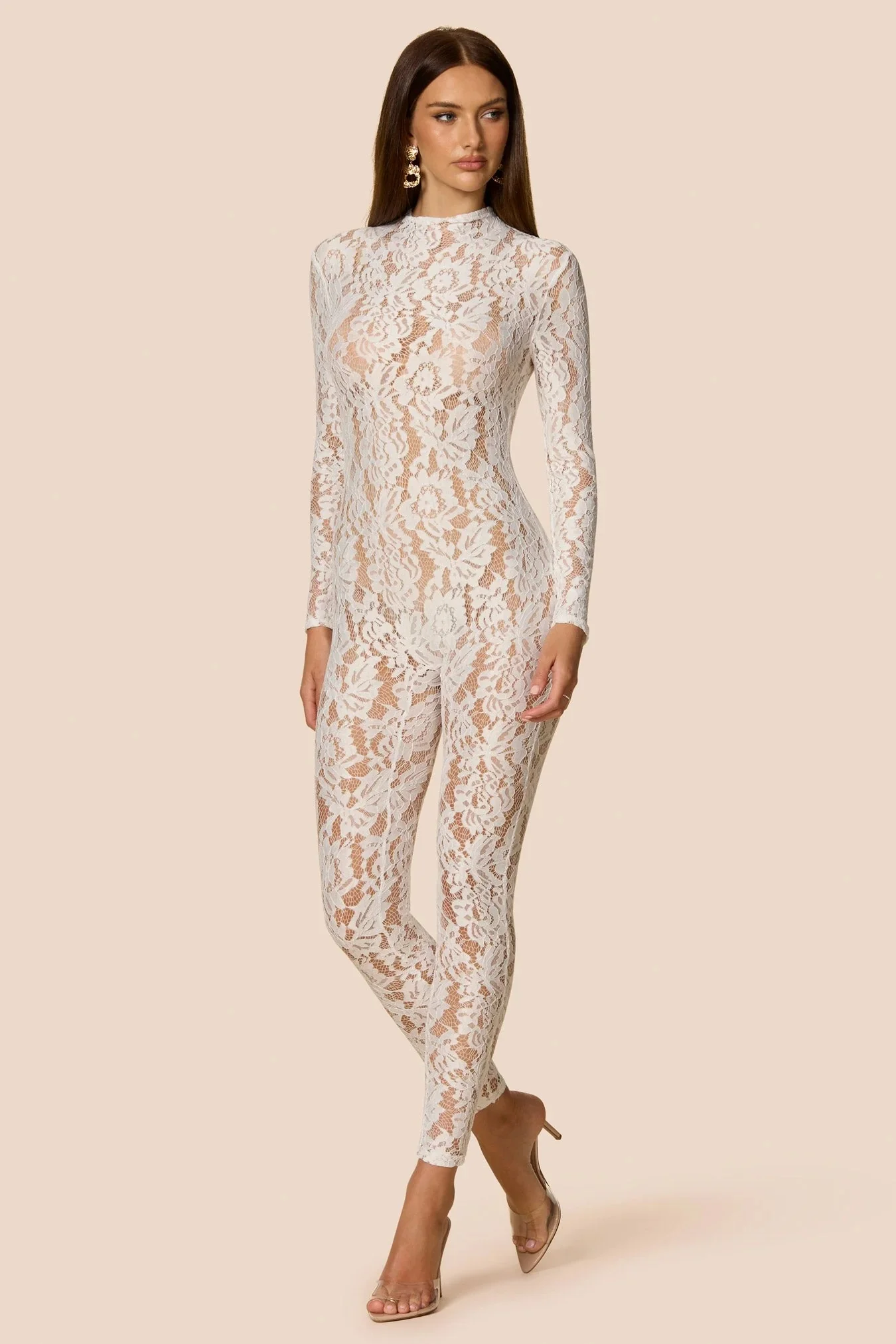 Nookie Lennox Catsuit - White - Image 4