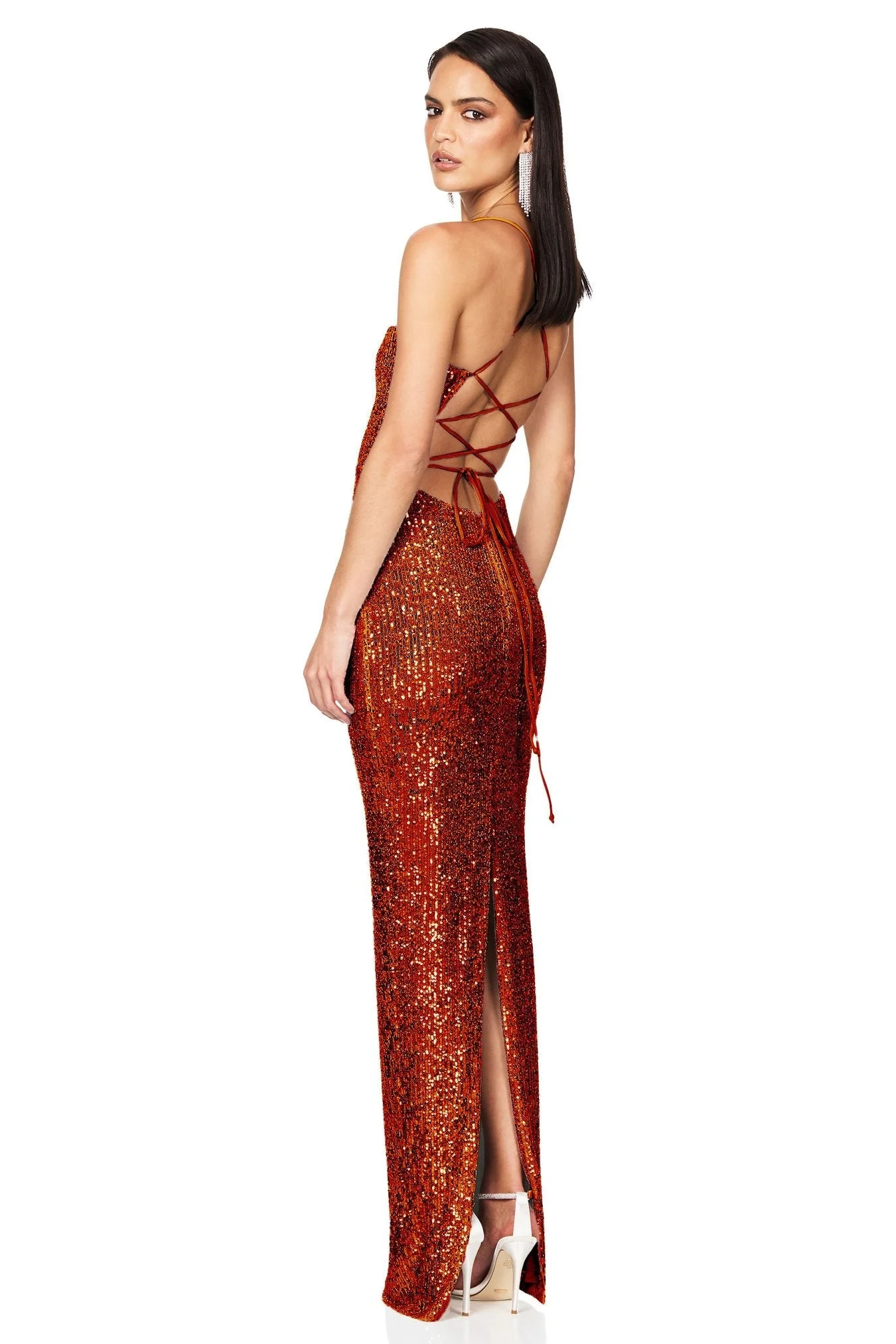 Nookie Lumina Lace Back Gown - Toffee - Image 2
