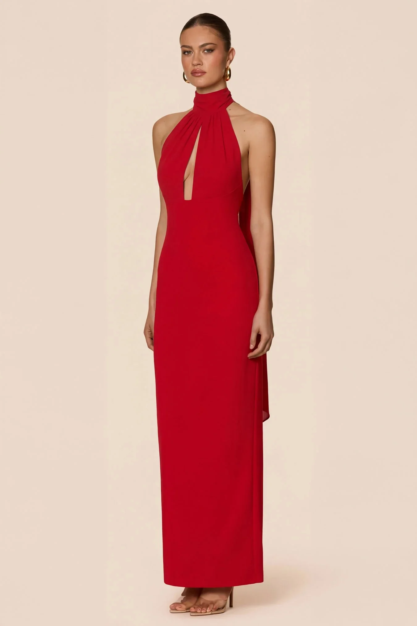 Nookie Martini Halter Gown - Red - Image 3