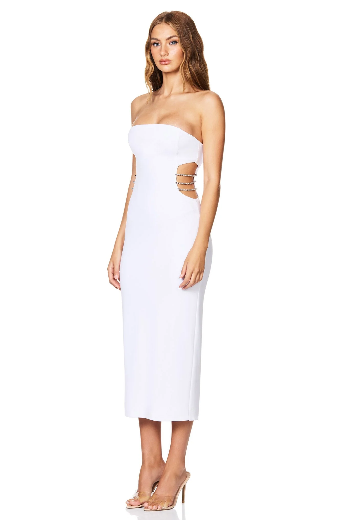 Nookie Mila Midi Dress - White - Image 3