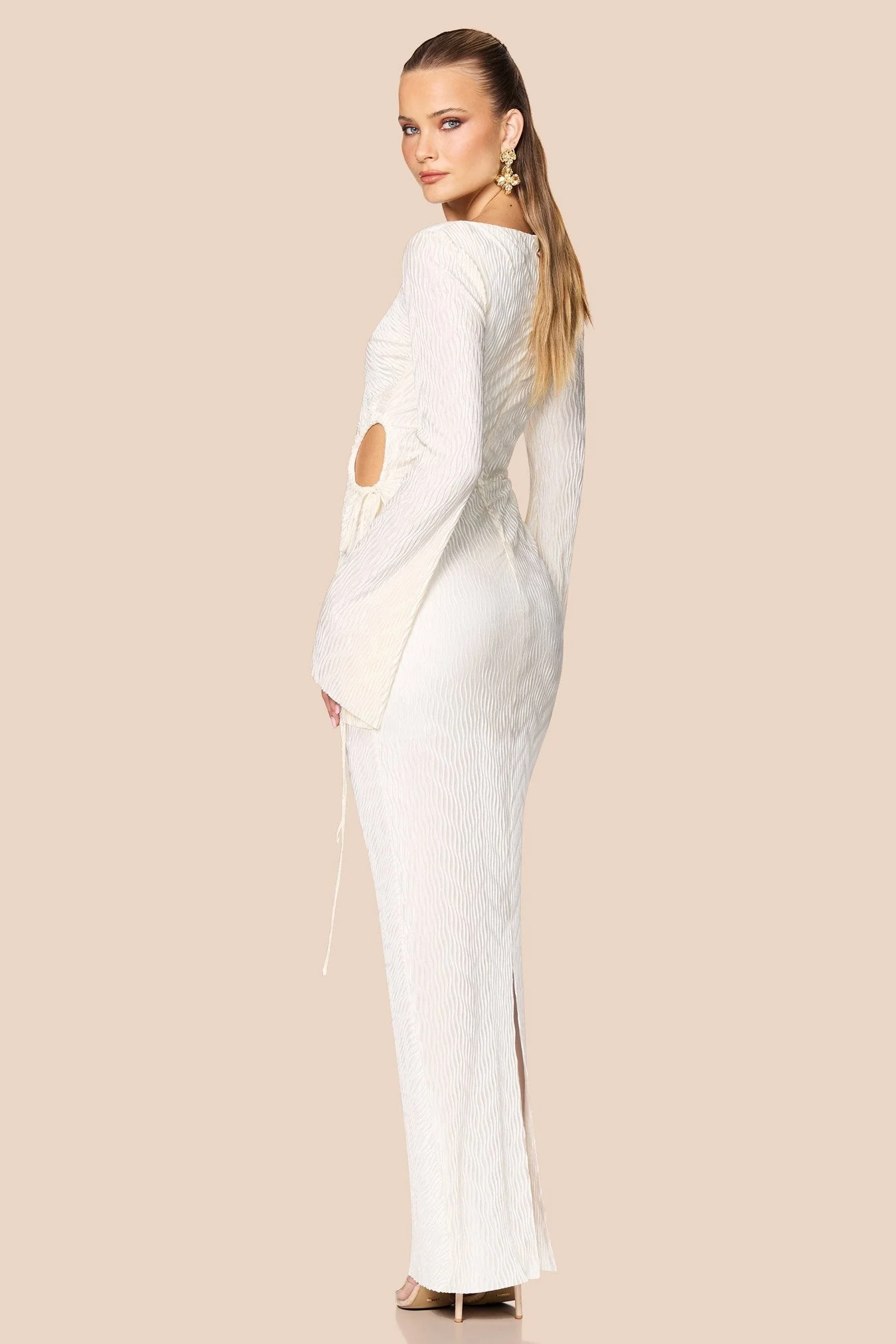 Nookie Mirage LS Gown - Cream - Image 2