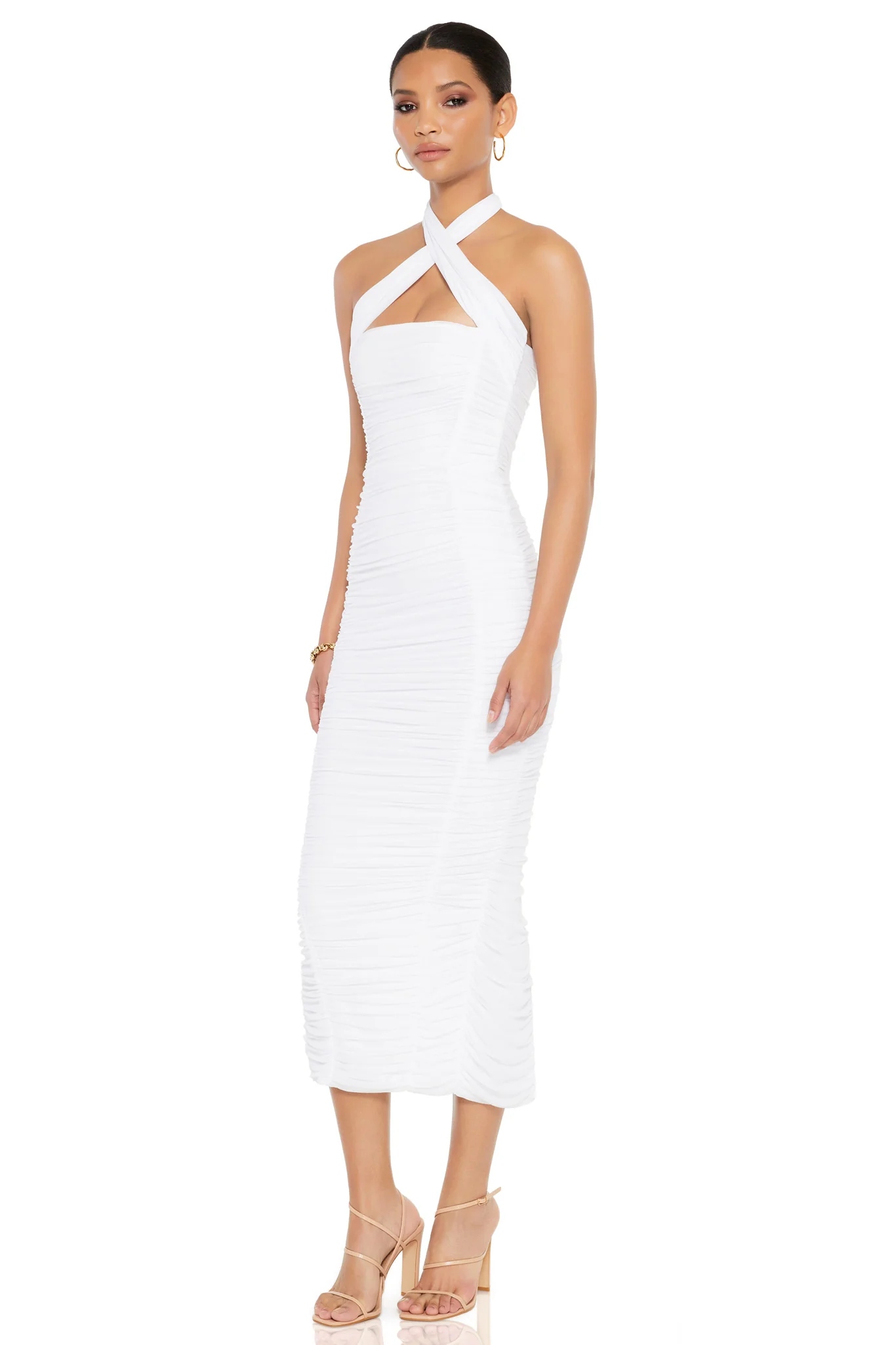 Nookie Monroe Midi Dress - White - Image 3