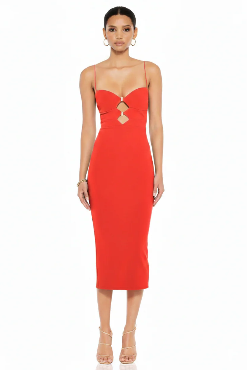 Nookie Muse Midi Dress - Cherry