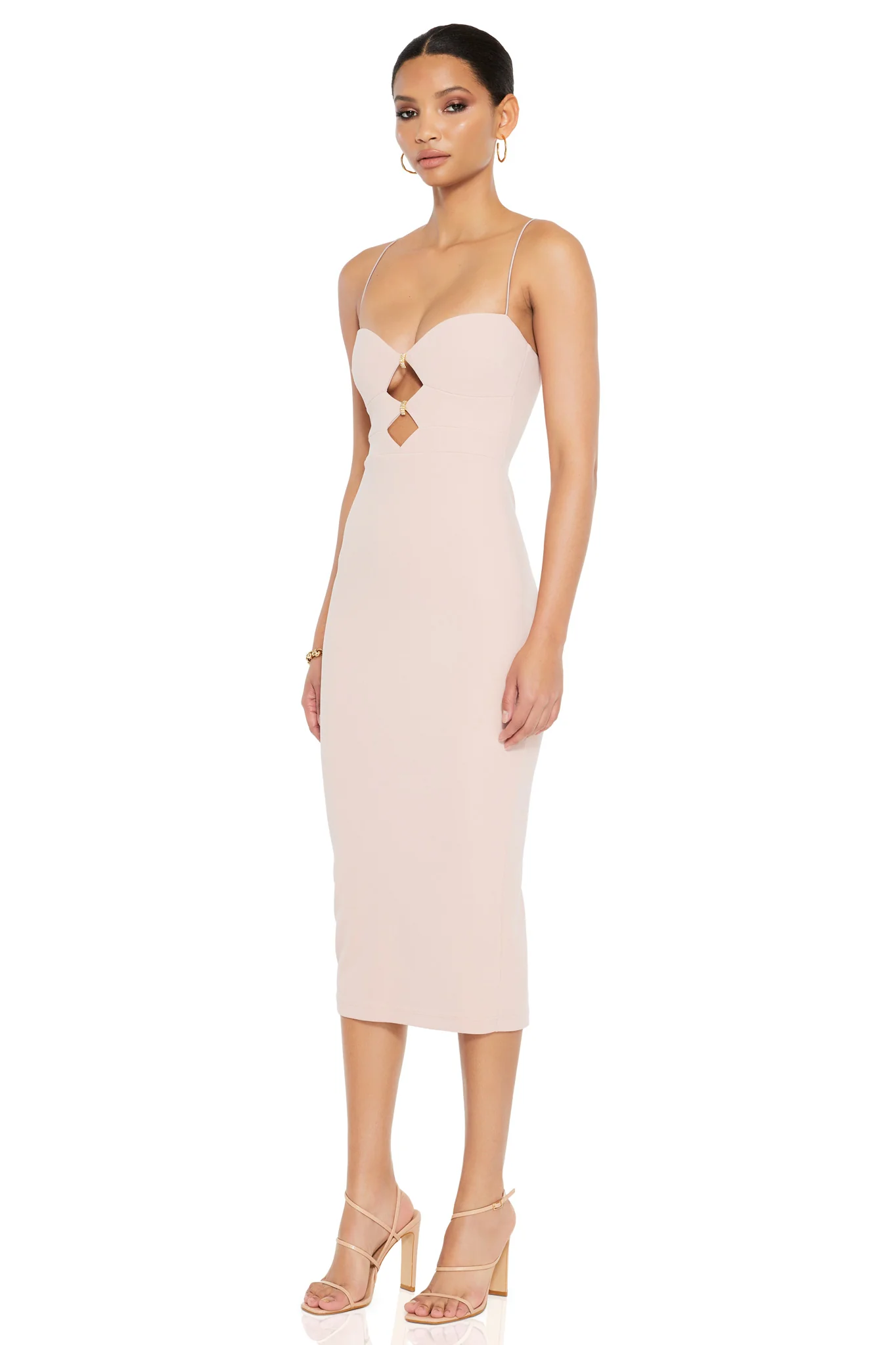 Nookie Muse Midi Dress - Nude - Image 3
