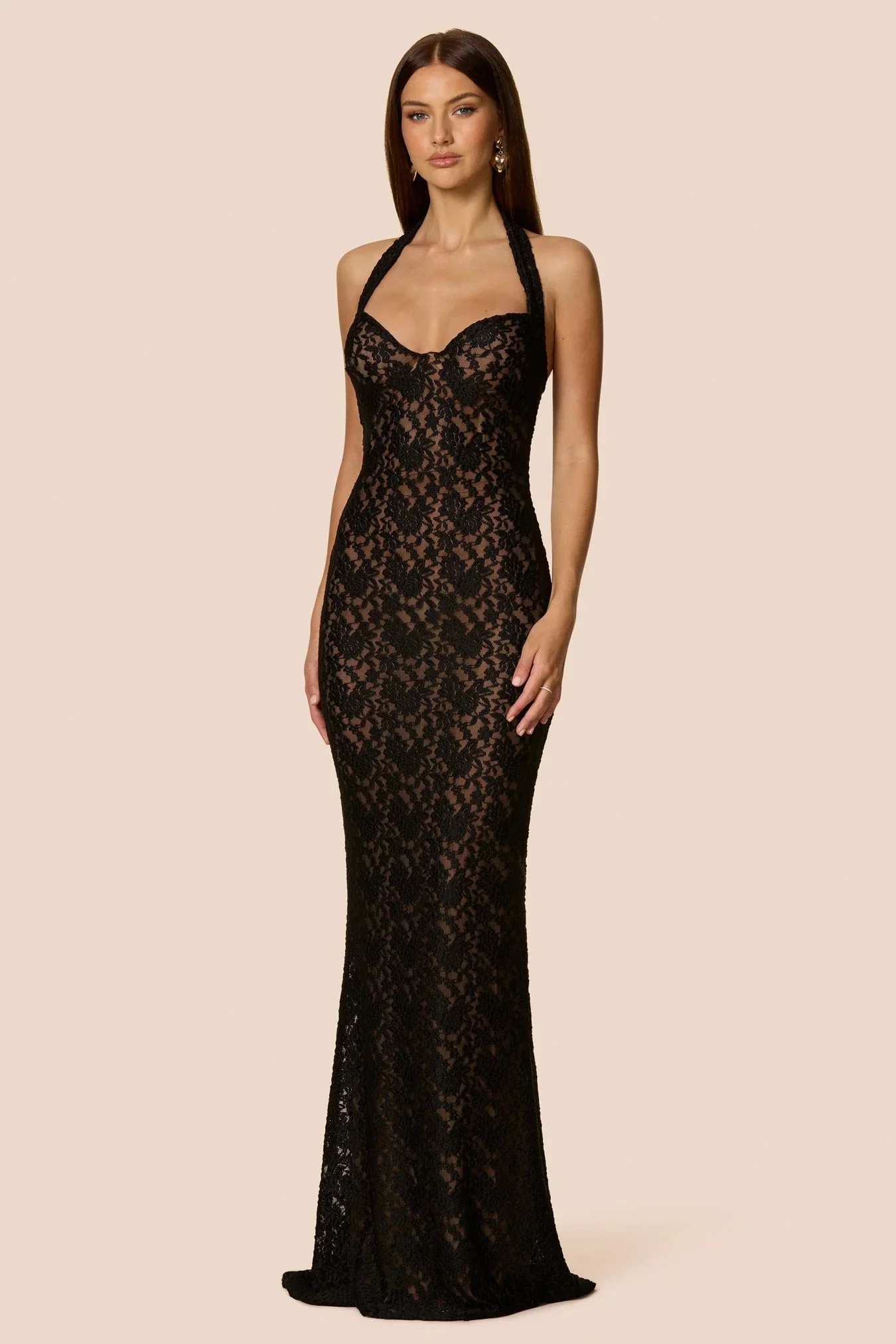 Nookie Mystique Halter Gown - Black - Image 3