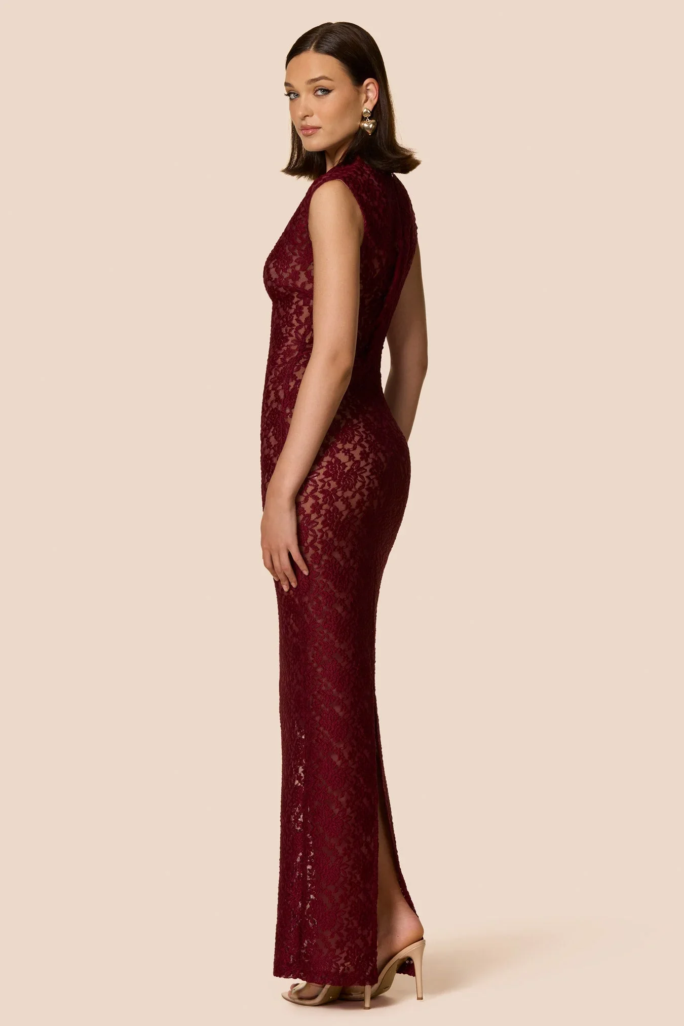 Nookie Mystique Maxi Dress - Wine - Image 2
