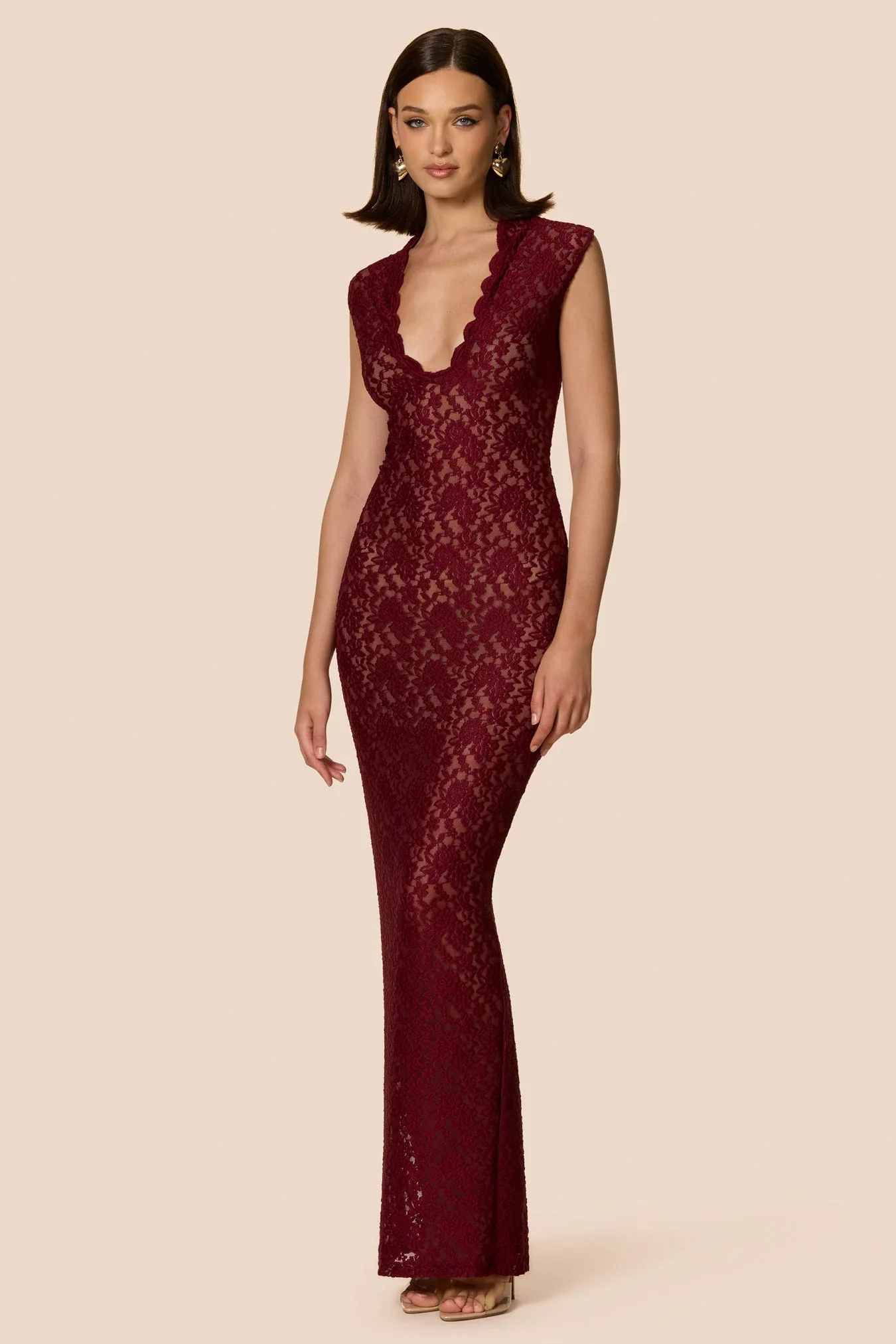 Nookie Mystique Maxi Dress - Wine - Image 4