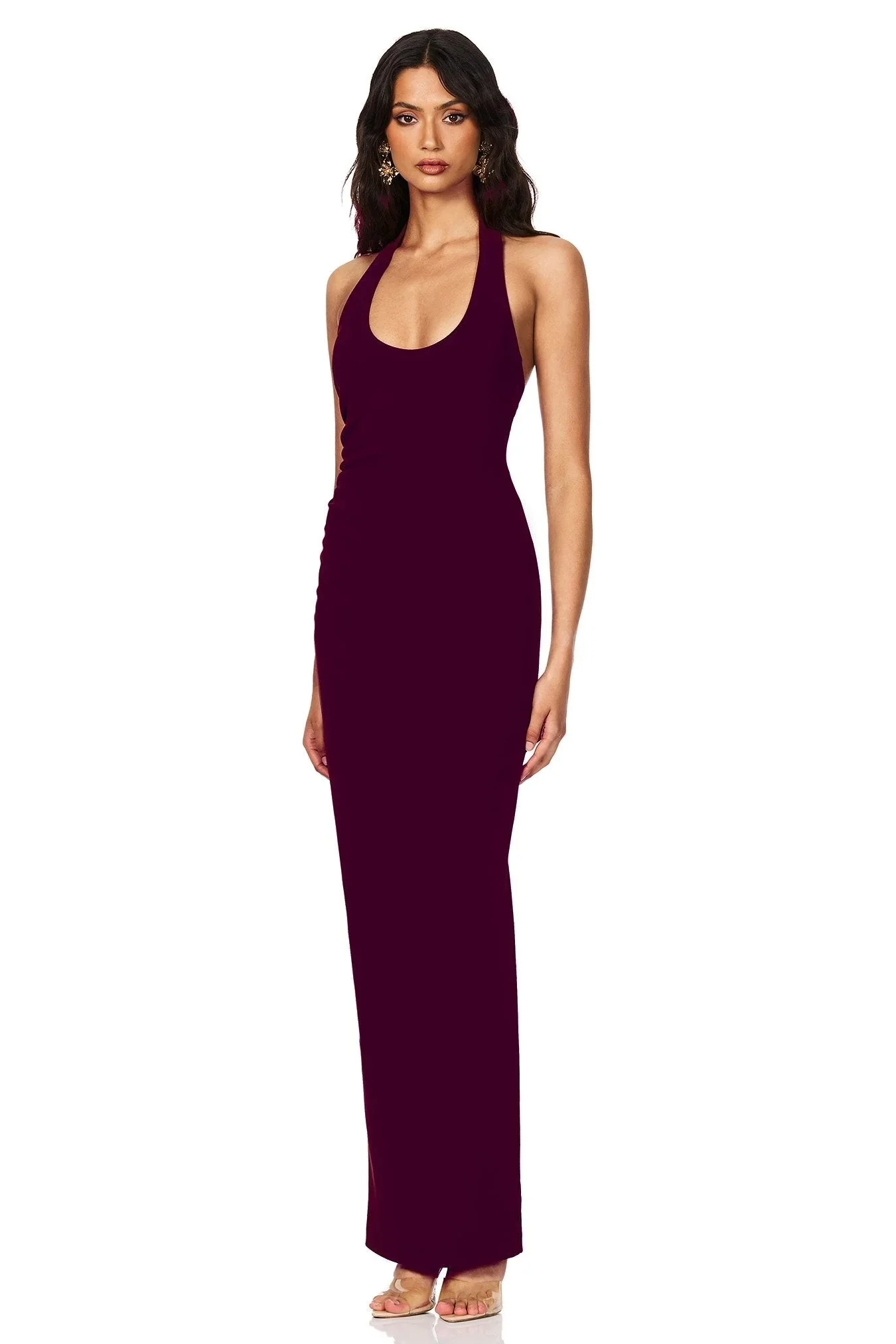 Nookie Natalia Halter Maxi Dress - Wine - Image 3
