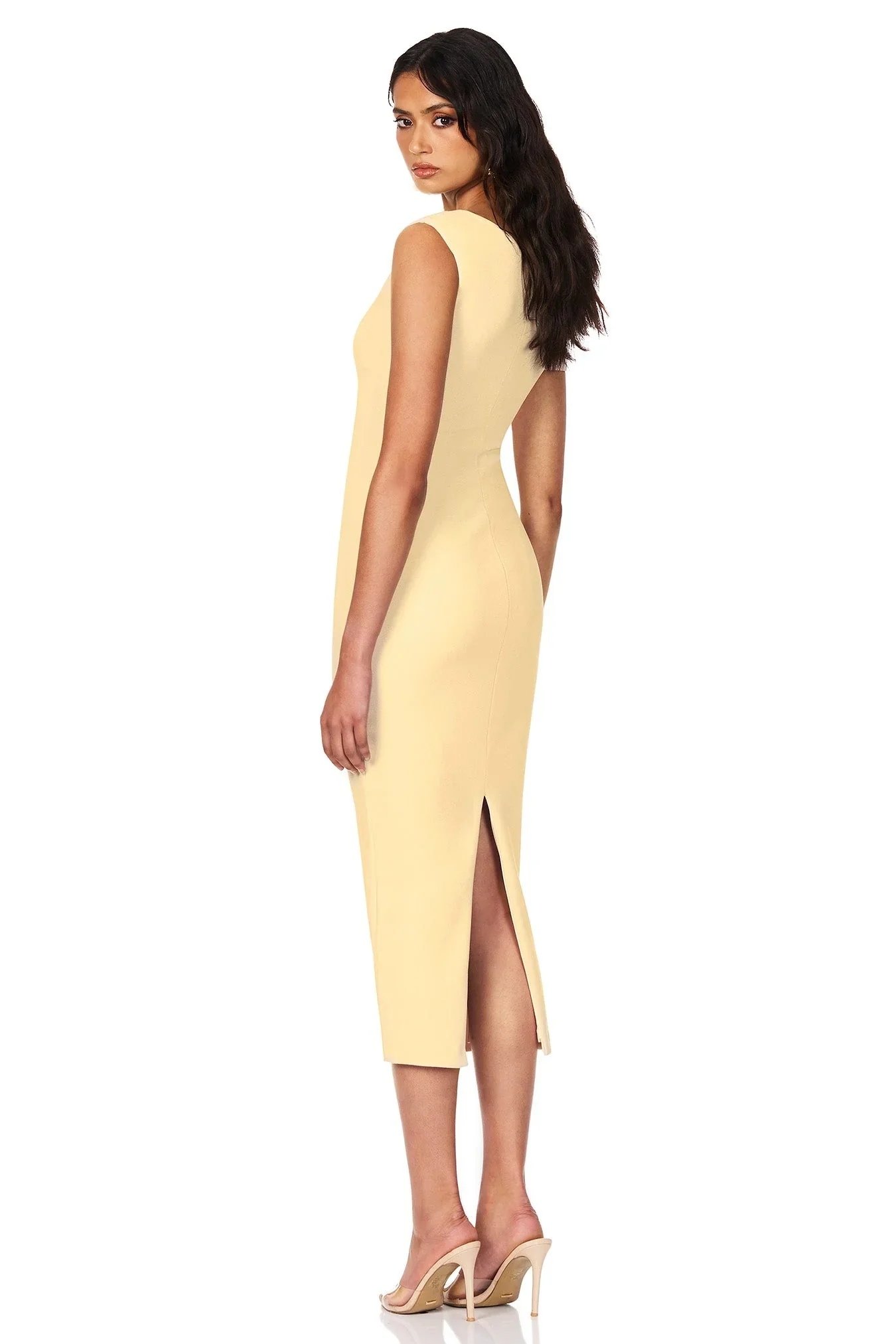 Nookie Natalia Midi Dress - Lemon - Image 2