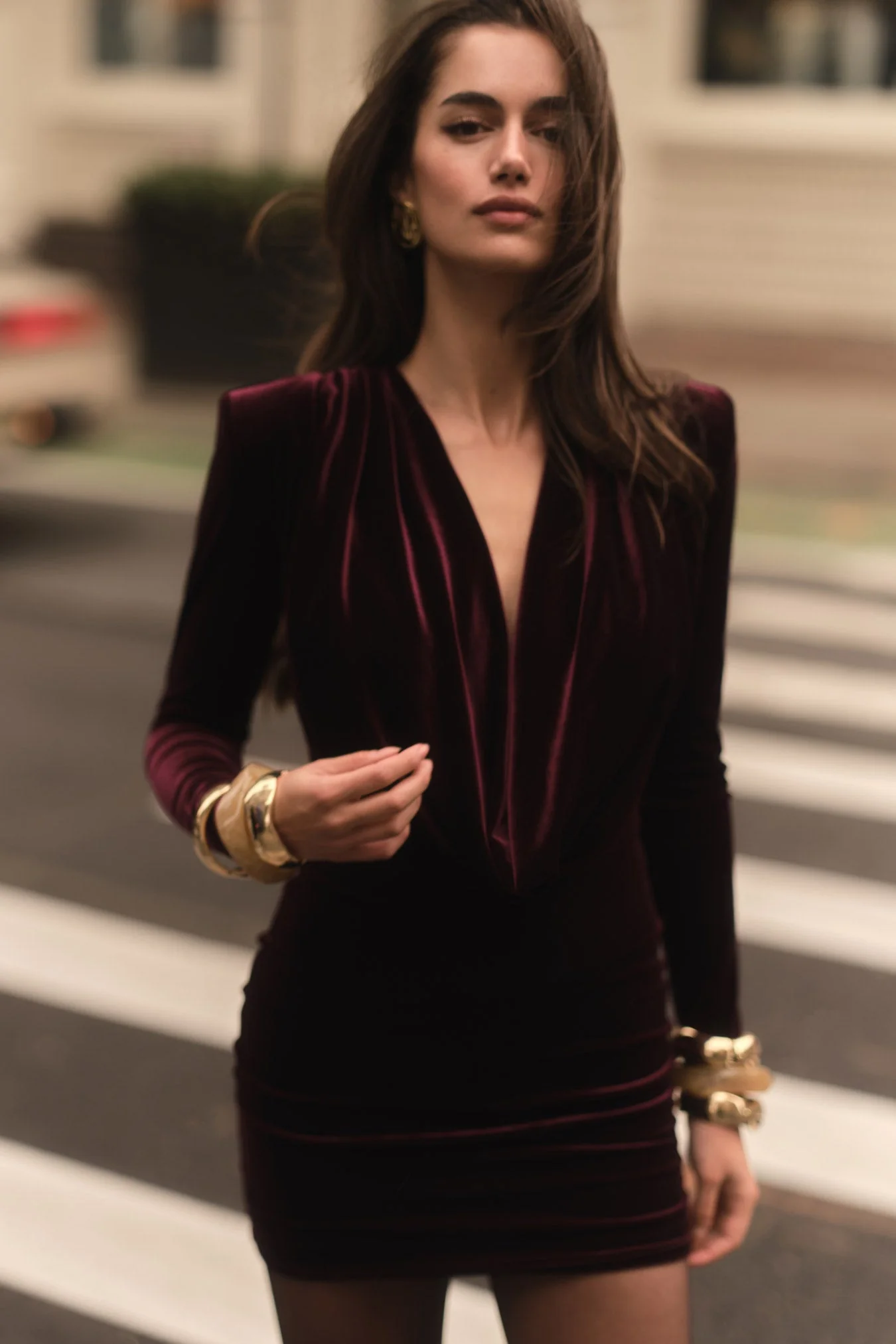 Nookie Nina Long Sleeve Mini Dress - Mulberry - Image 6