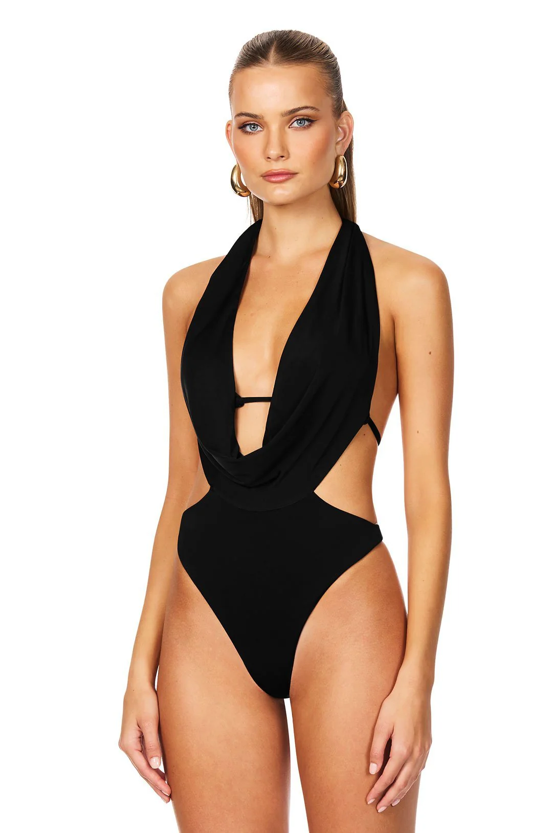 Nookie Olivia Drape Bodysuit - Black - Image 3