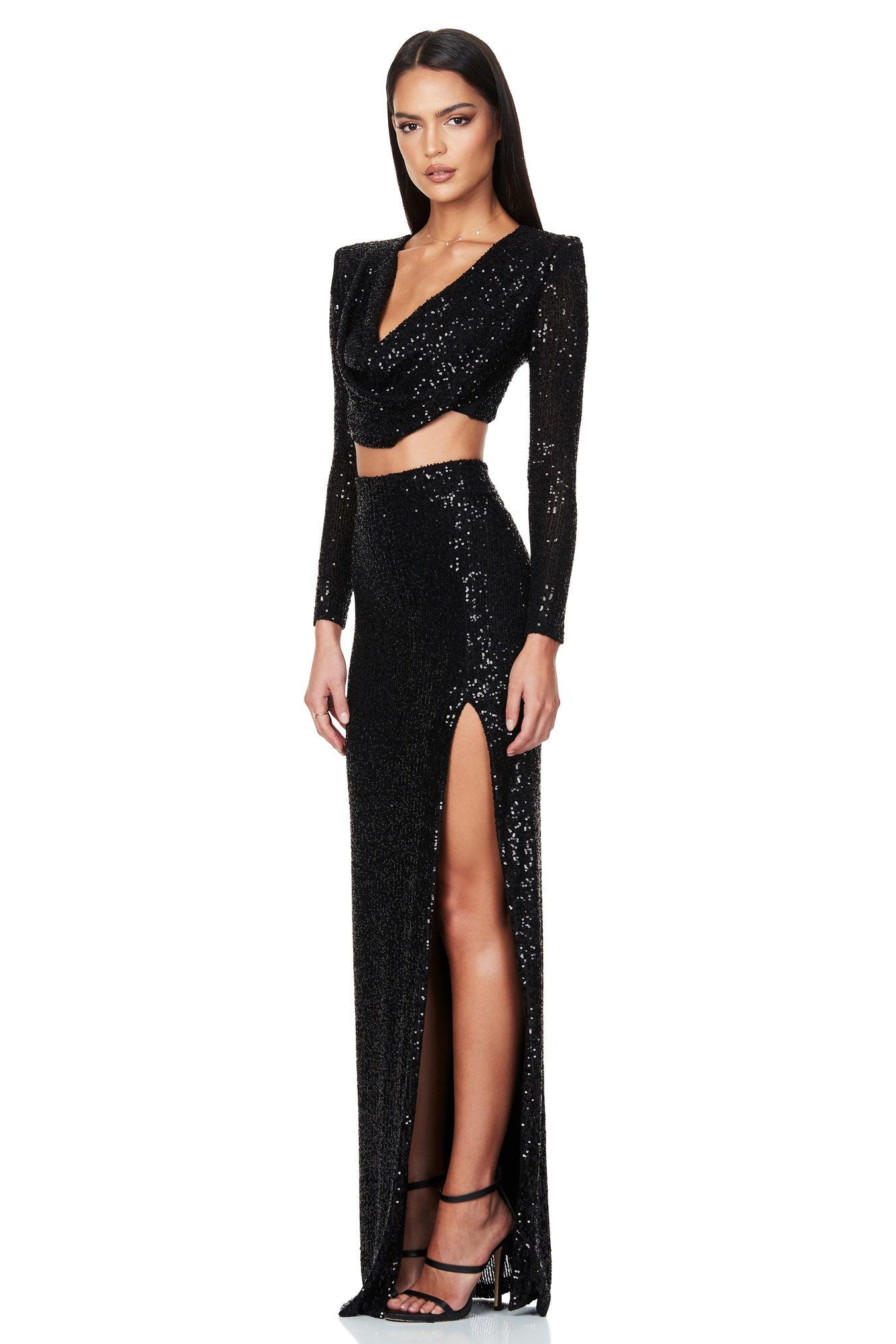 Nookie Pandora Long Sleeve Crop - Black - Image 4