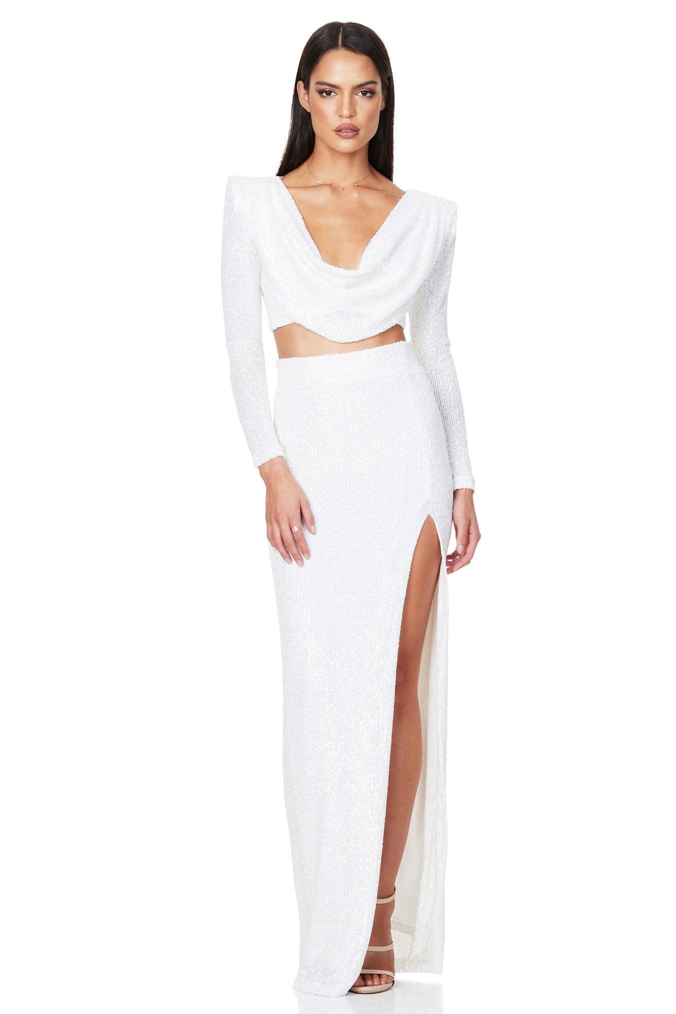 Nookie Pandora Long Sleeve Crop - White - Image 5
